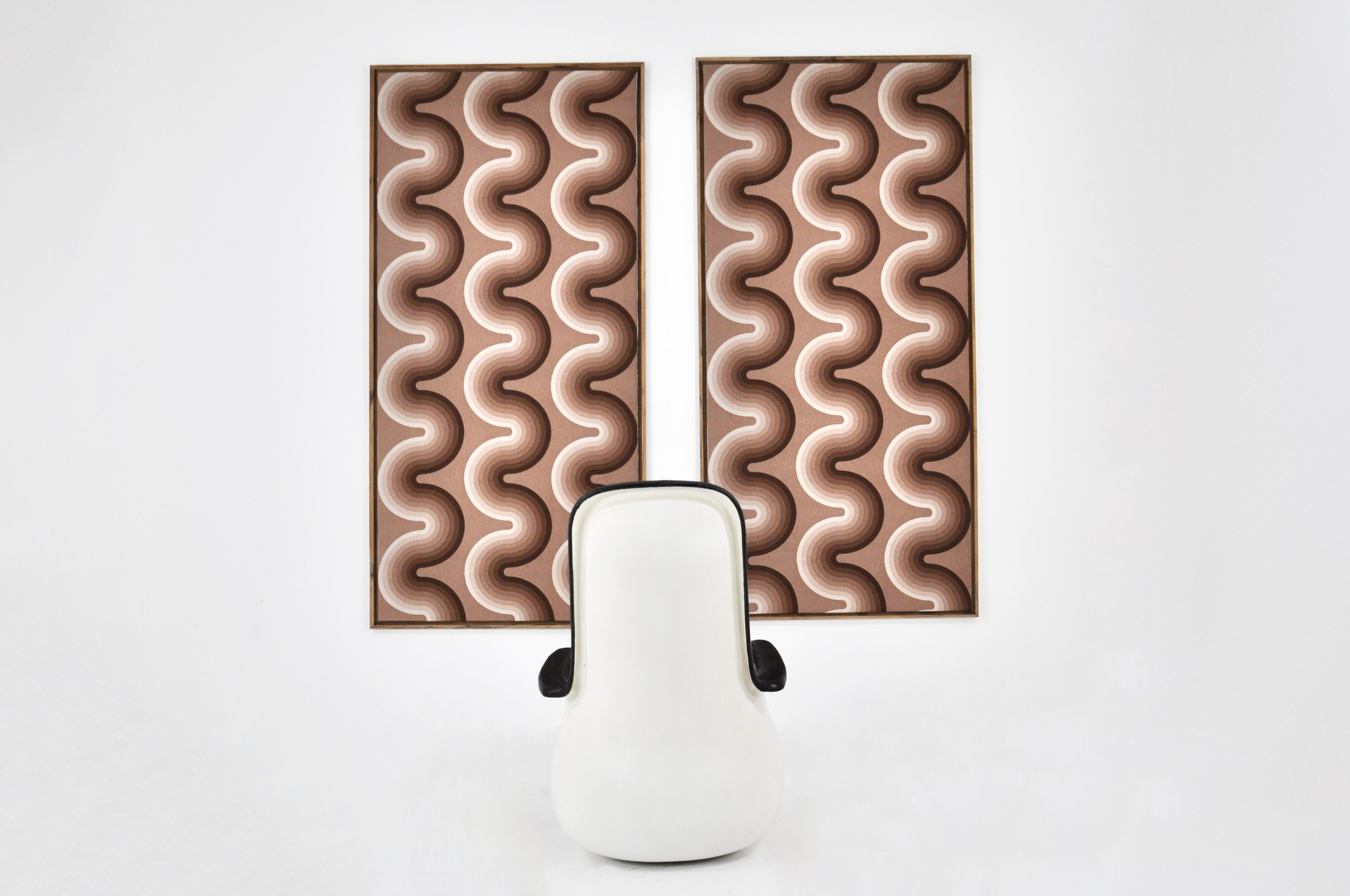 Stoffbretter von Verner Panton für Mira Spectrum, 2er-Set, 1970er-Jahre im Angebot 1