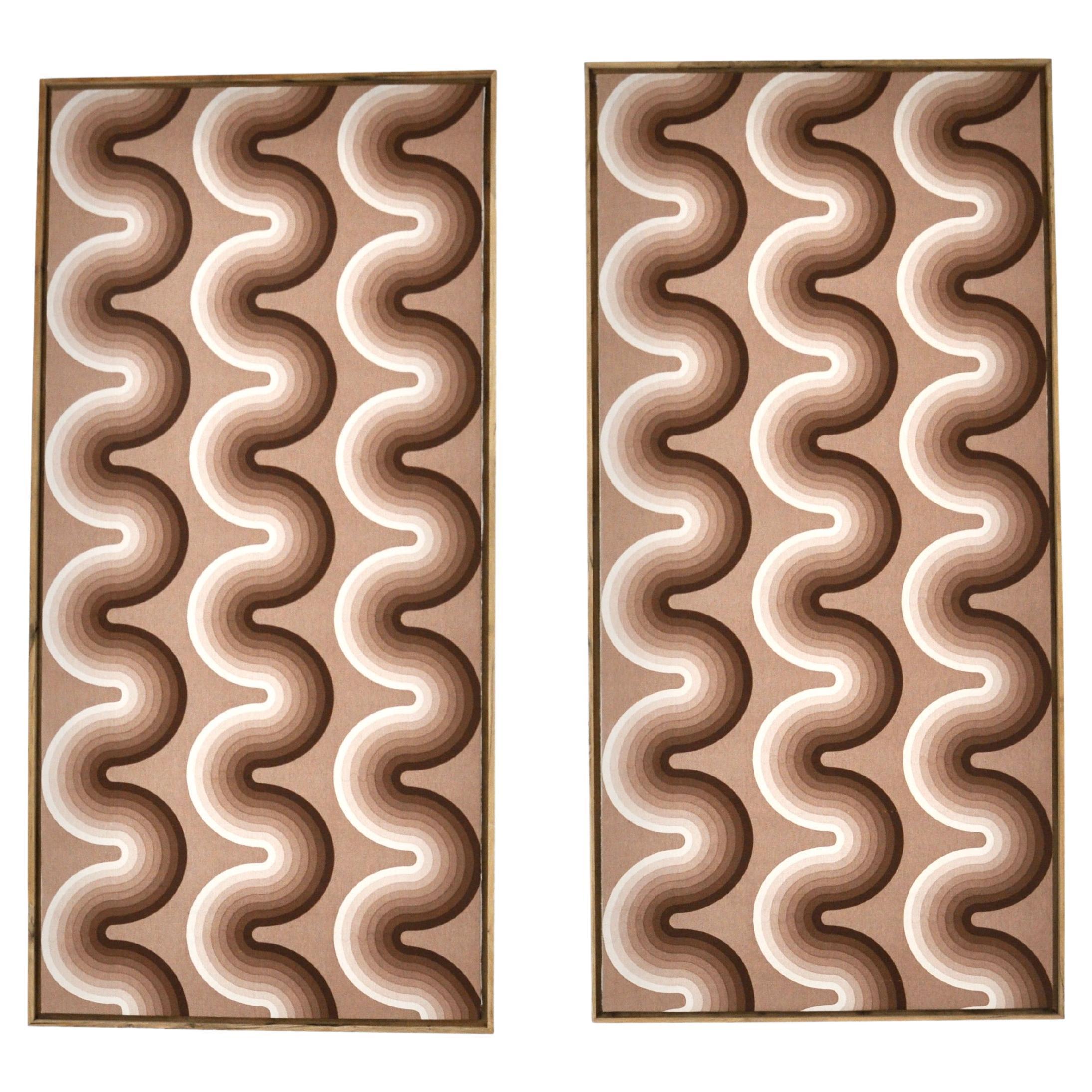 Fabric Boards by Verner Panton for Mira Spectrum, 1970S, set of 2