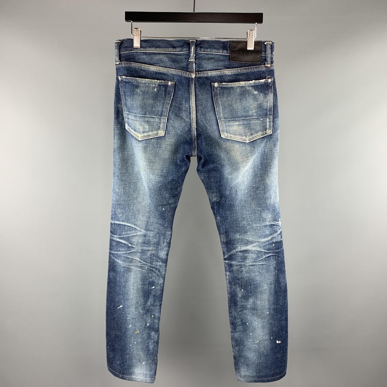FABRIC BRAND and Co. Size 30 x 32 Indigo Washed Cotton Button Fly Jeans ...