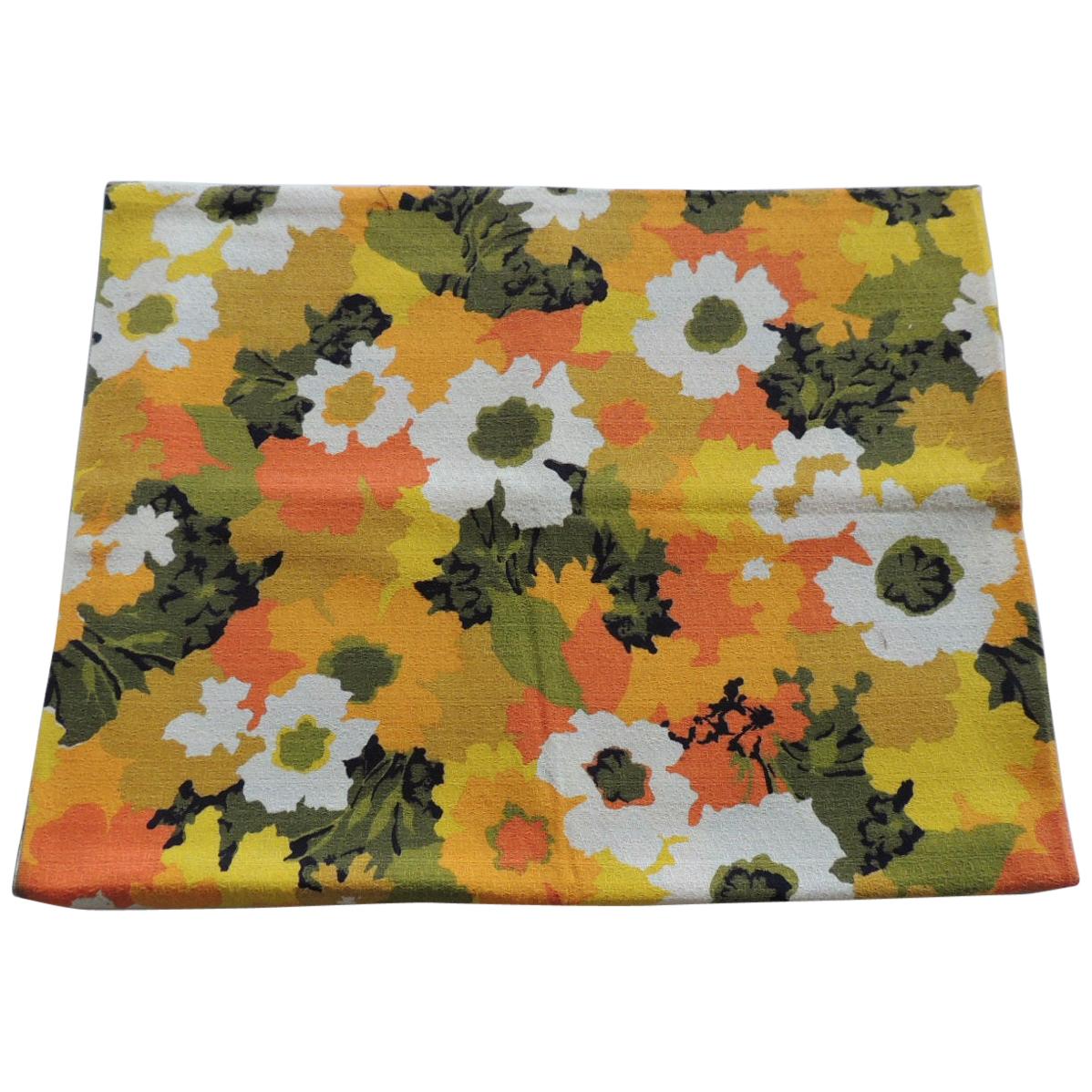 Fabric by the Yard: Pop Art Style Colorful Floral Cotton Fabric