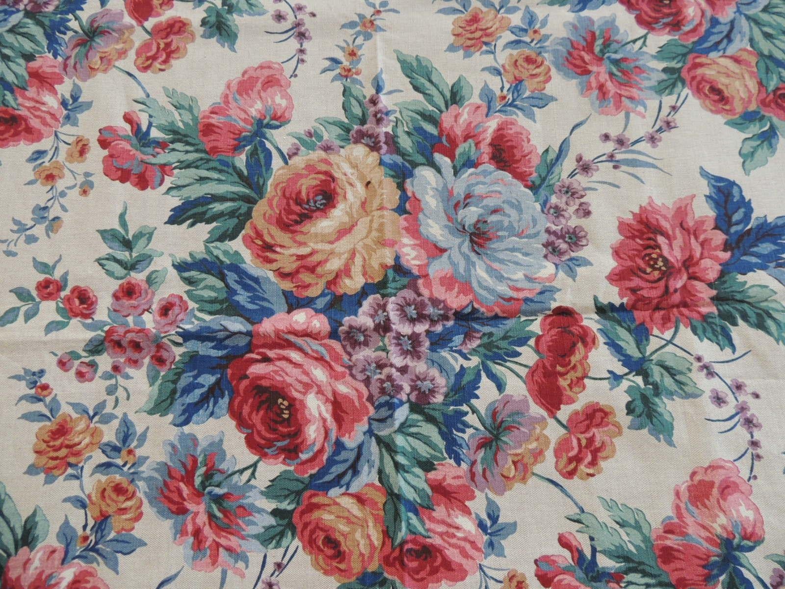 vintage cabbage rose fabric