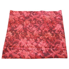 Fabric by The Yard Vintage Red Floral Linen Textile Bennison Fabrics Style