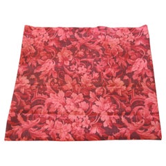 Fabric by The Yard Vintage Red Floral Linen Textile Bennison Fabrics Style