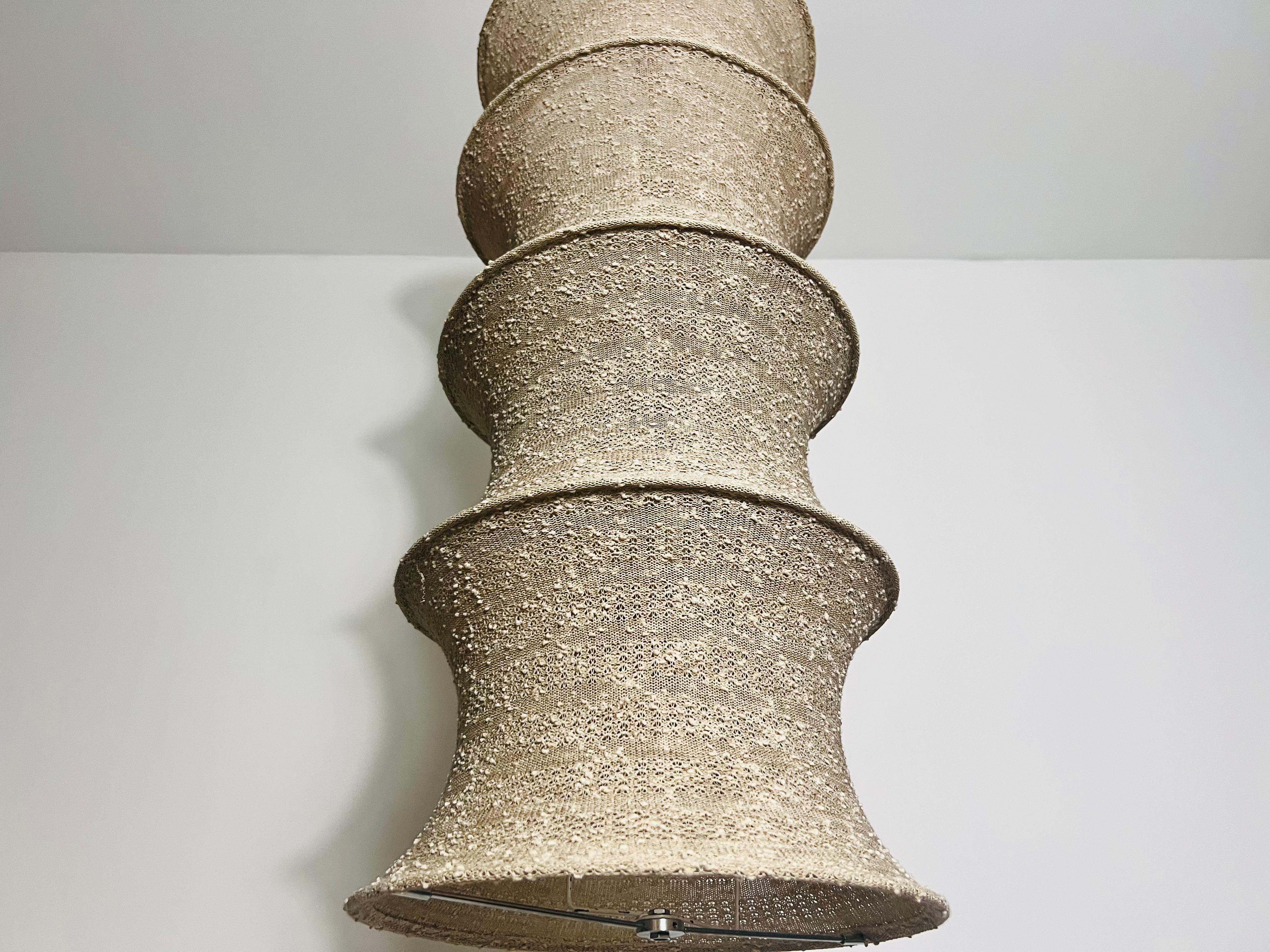 Deckenleuchte aus Gewebe von Leola, Italien, 1970er Jahre im Angebot 3