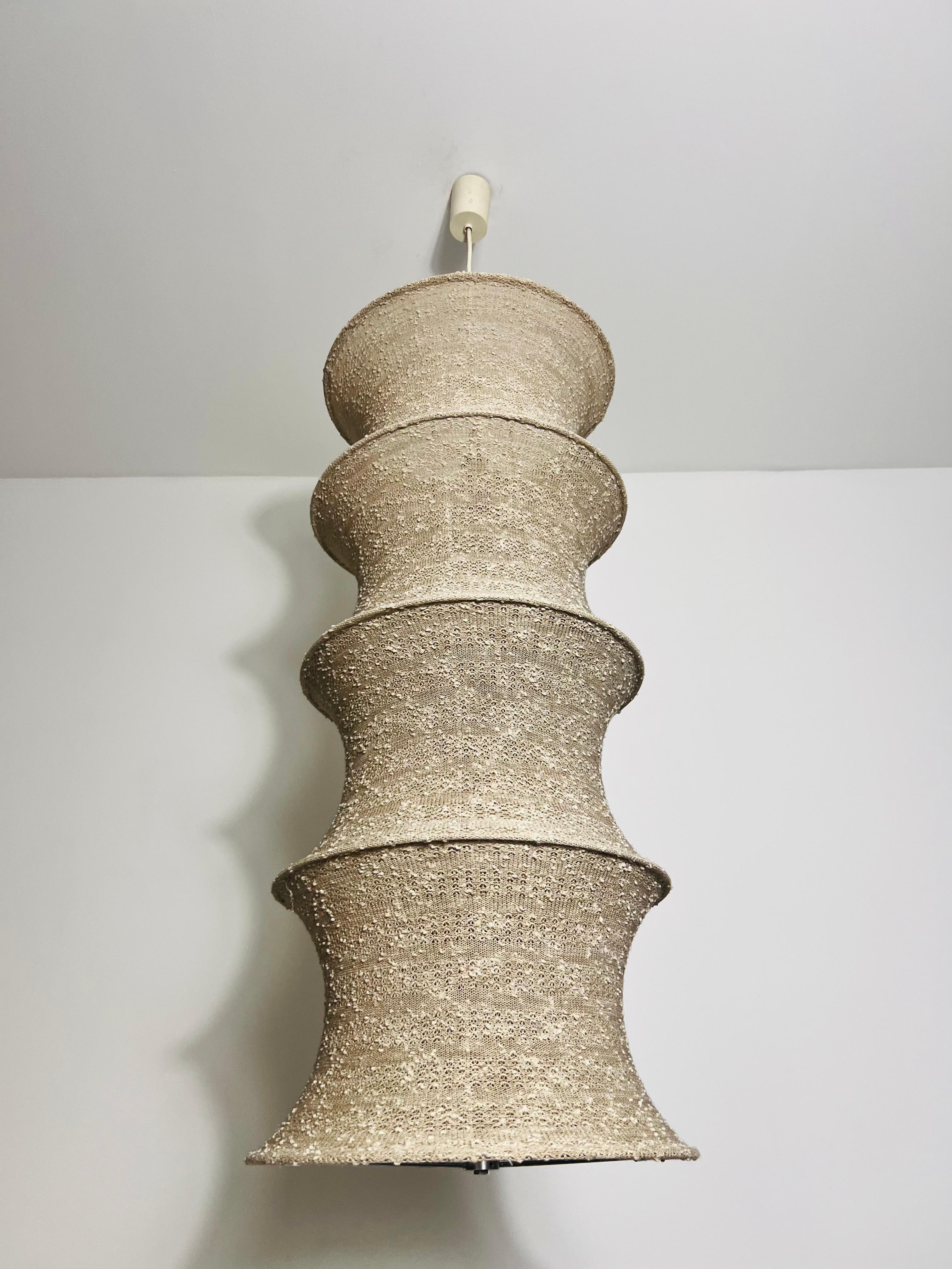 Deckenleuchte aus Gewebe von Leola, Italien, 1970er Jahre (Deutsch) im Angebot