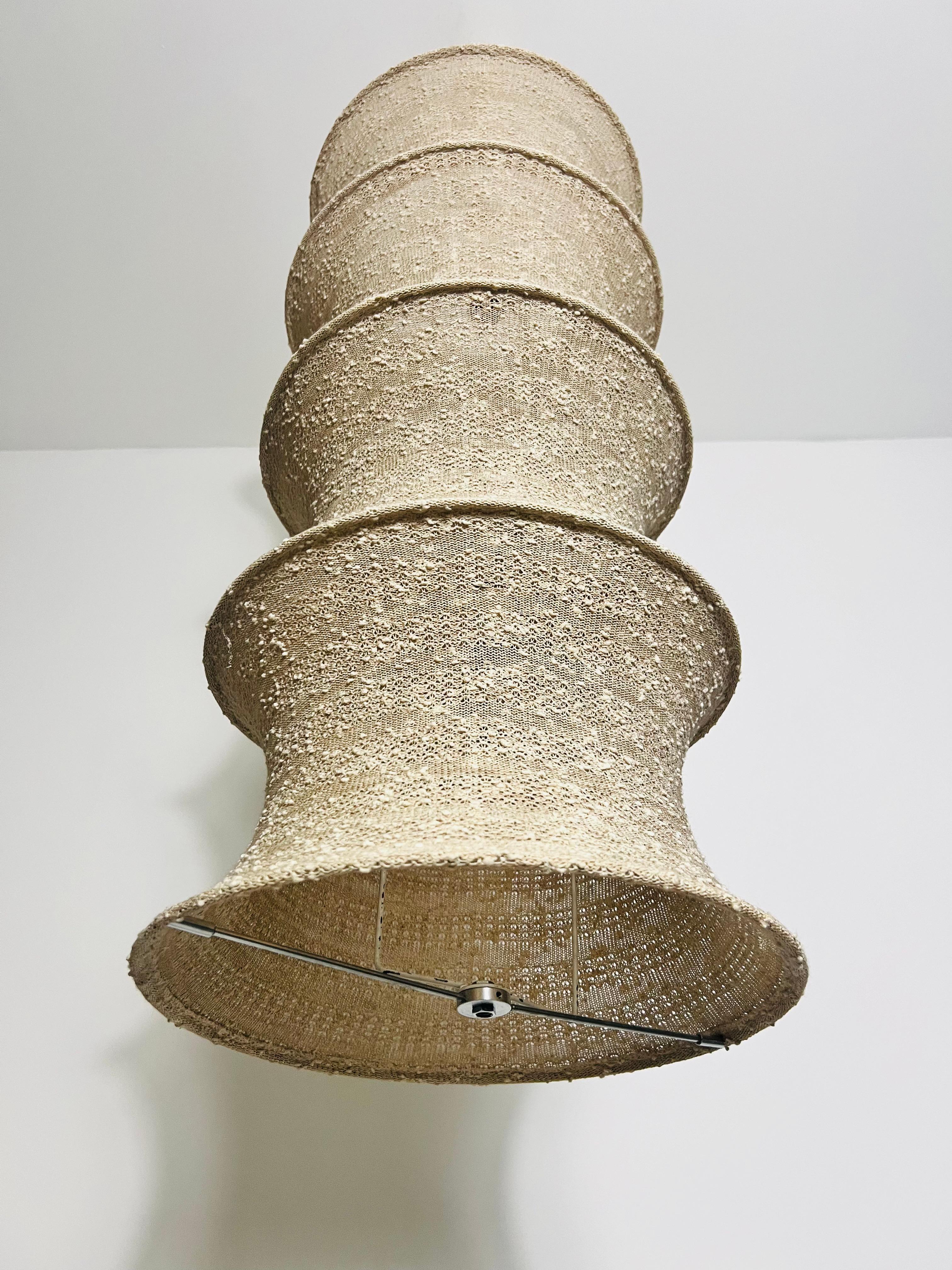 Deckenleuchte aus Gewebe von Leola, Italien, 1970er Jahre im Angebot 1
