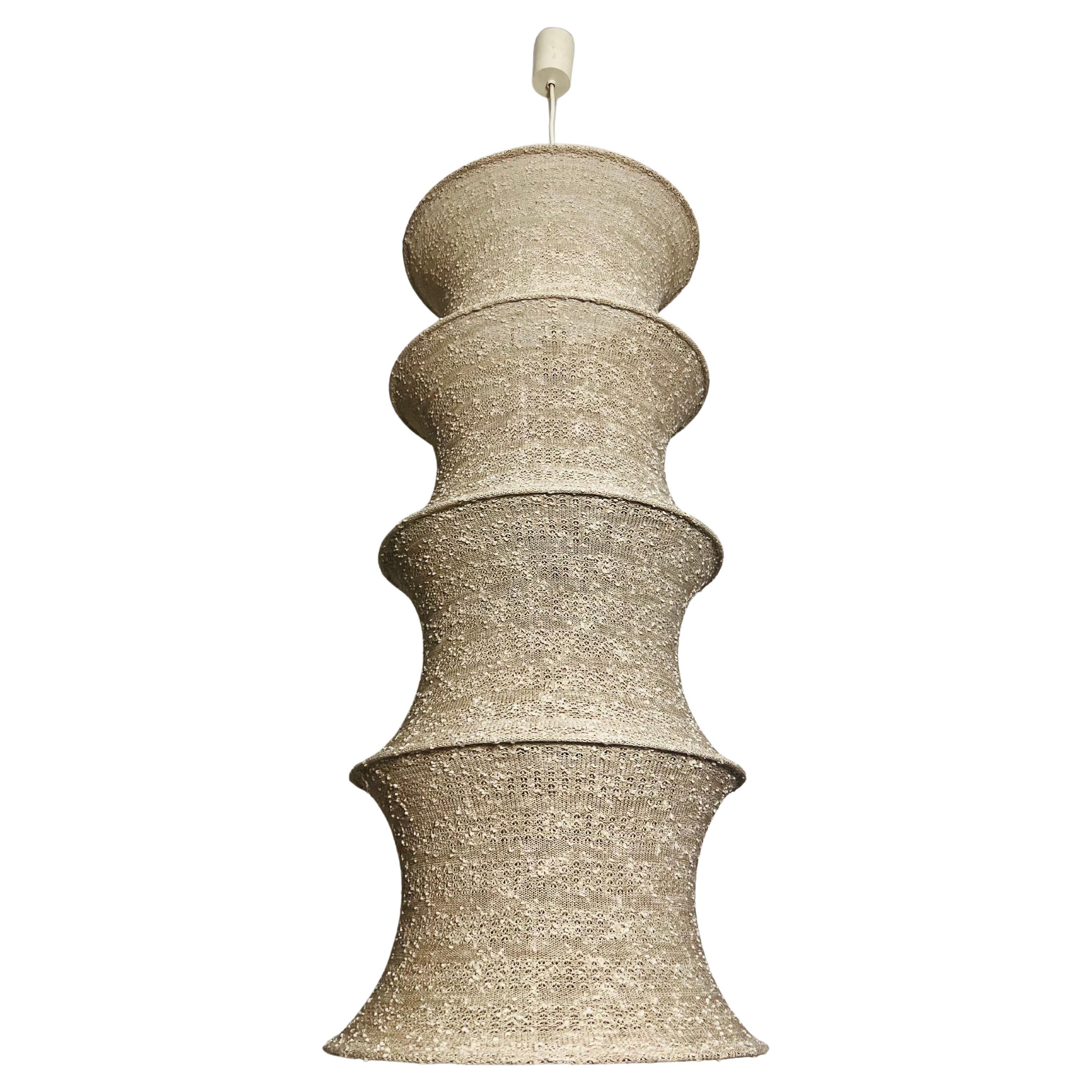 Fabric Ceiling Lamp by Leola, 1970s Italy