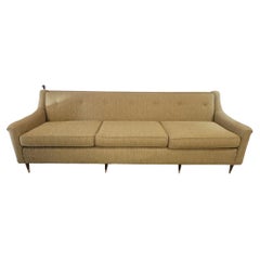 Mid Century Modern 70s Sofa Brass Legs