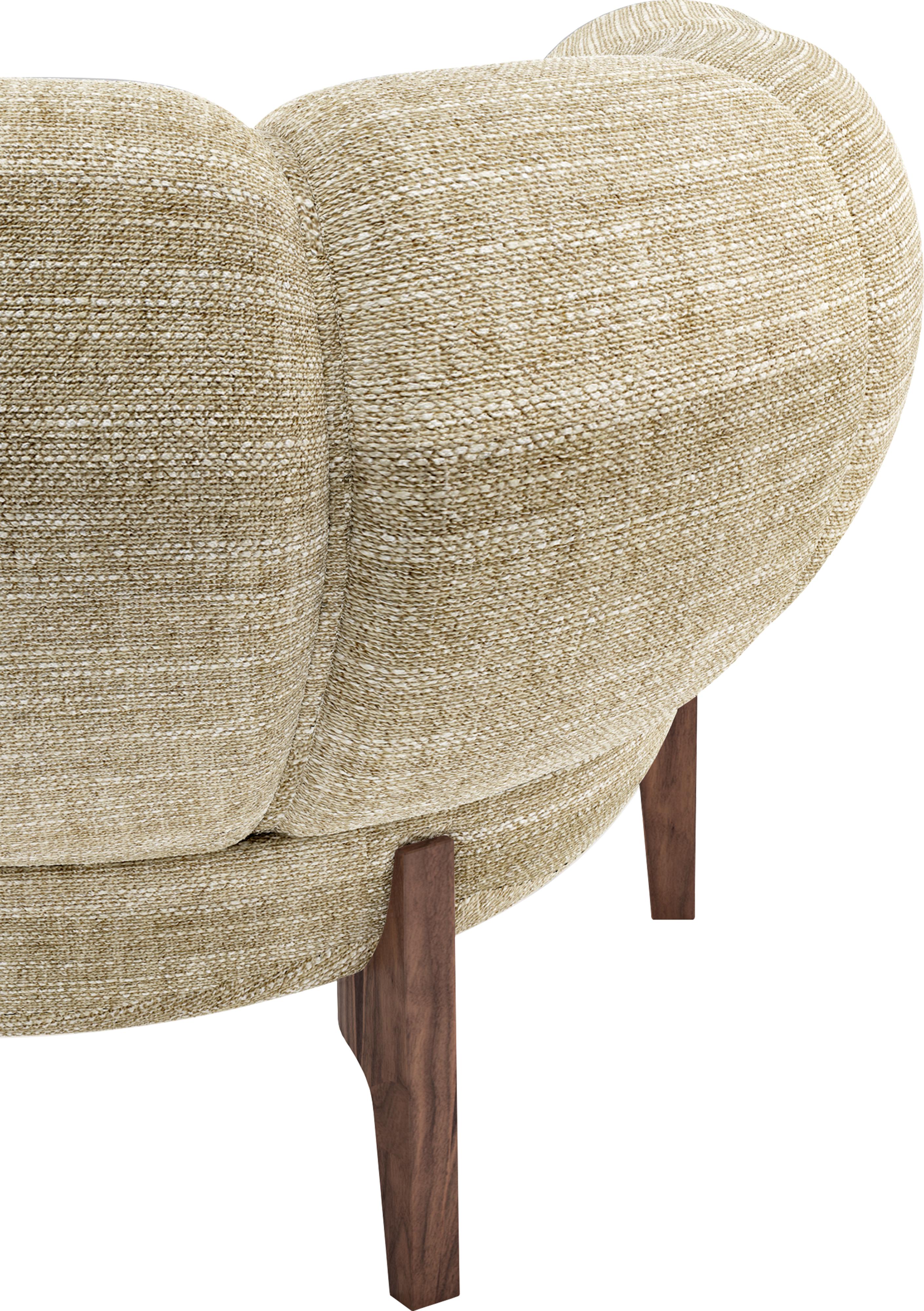 Fabric 'Croissant' Sofa by Illum Wikkelsø for GUBI with Oak Legs For Sale 7