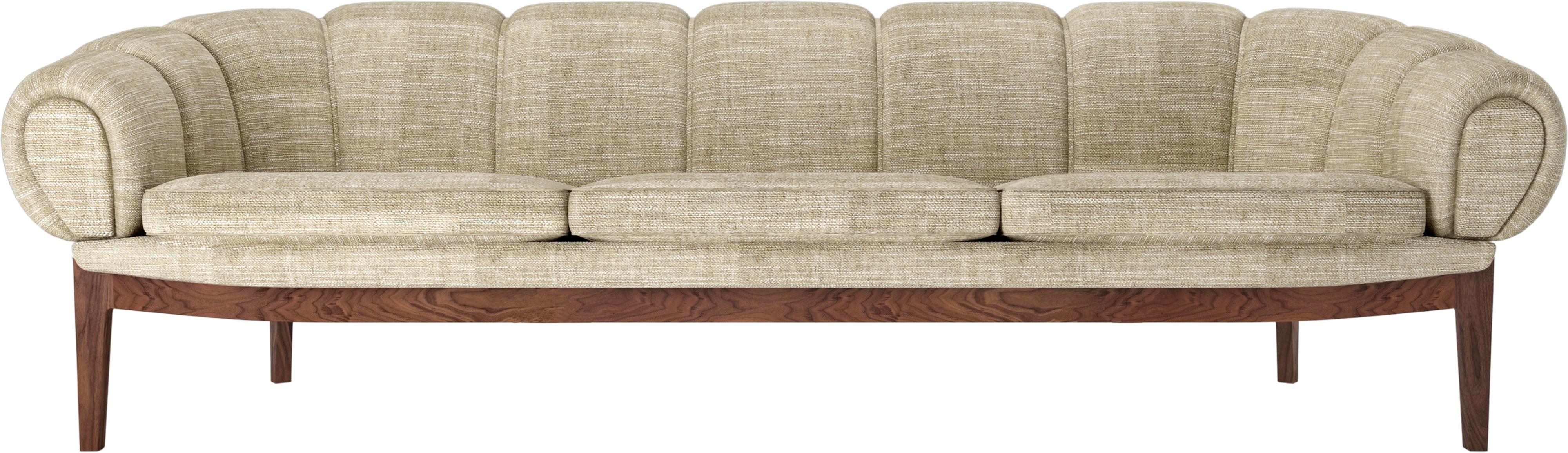 Fabric 'Croissant' Sofa by Illum Wikkelsø for GUBI with Oak Legs For Sale 8