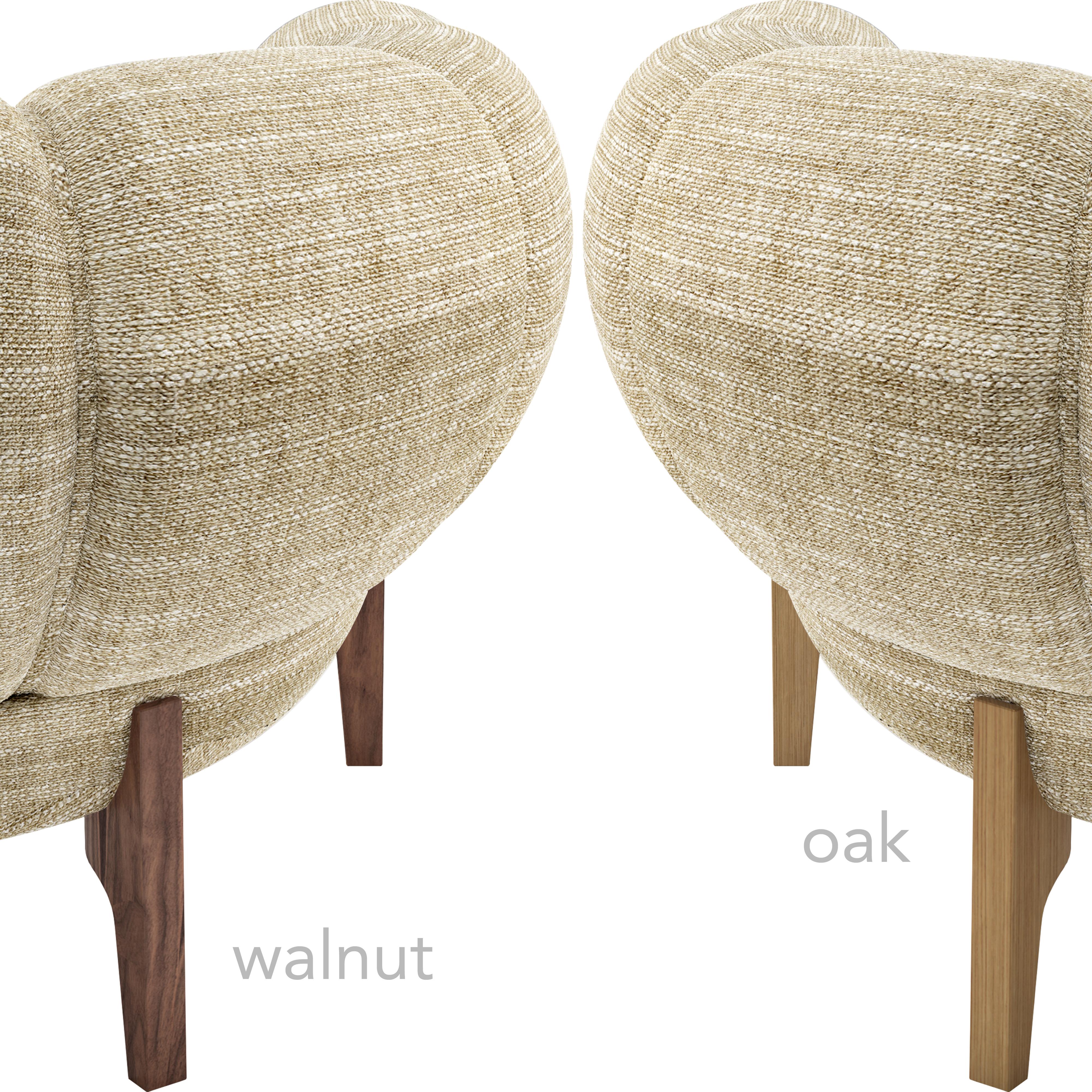 Fabric 'Croissant' Sofa by Illum Wikkelsø for GUBI with Walnut Legs For Sale 2