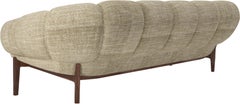 Fabric 'Croissant' Sofa by Illum Wikkelsø for GUBI with Walnut Legs