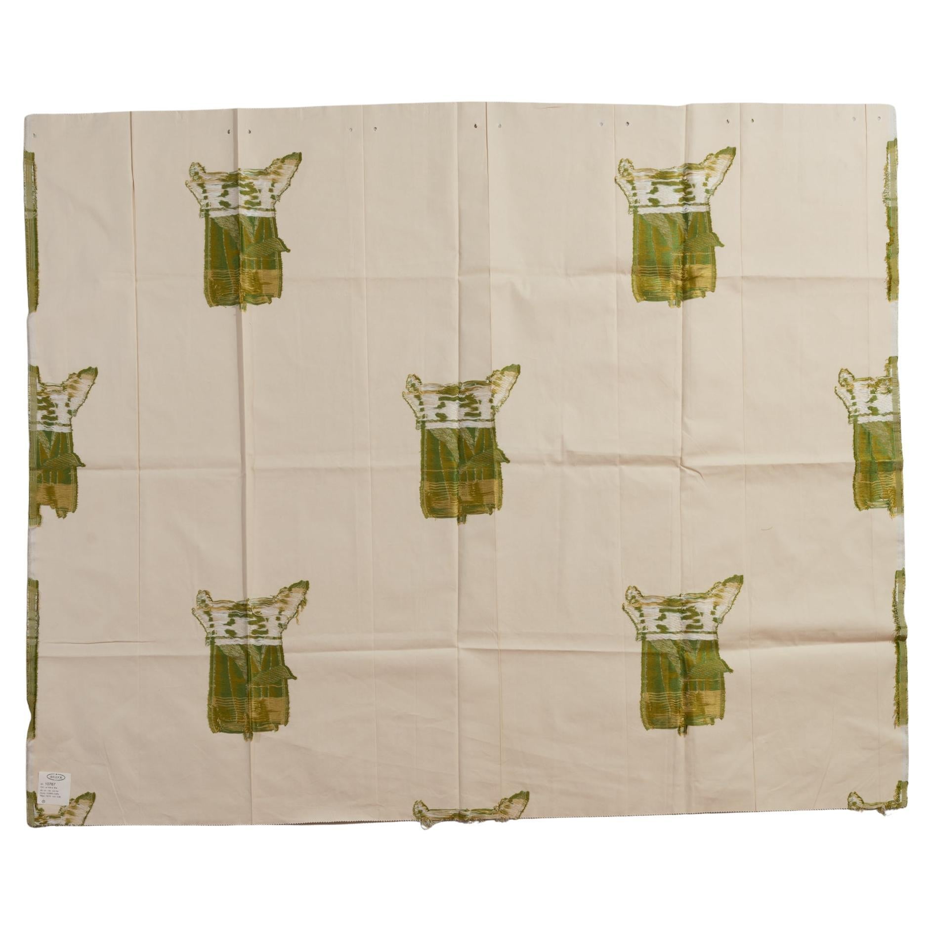 Italian Fabric Lampas with Lilies of The Valley For Sale