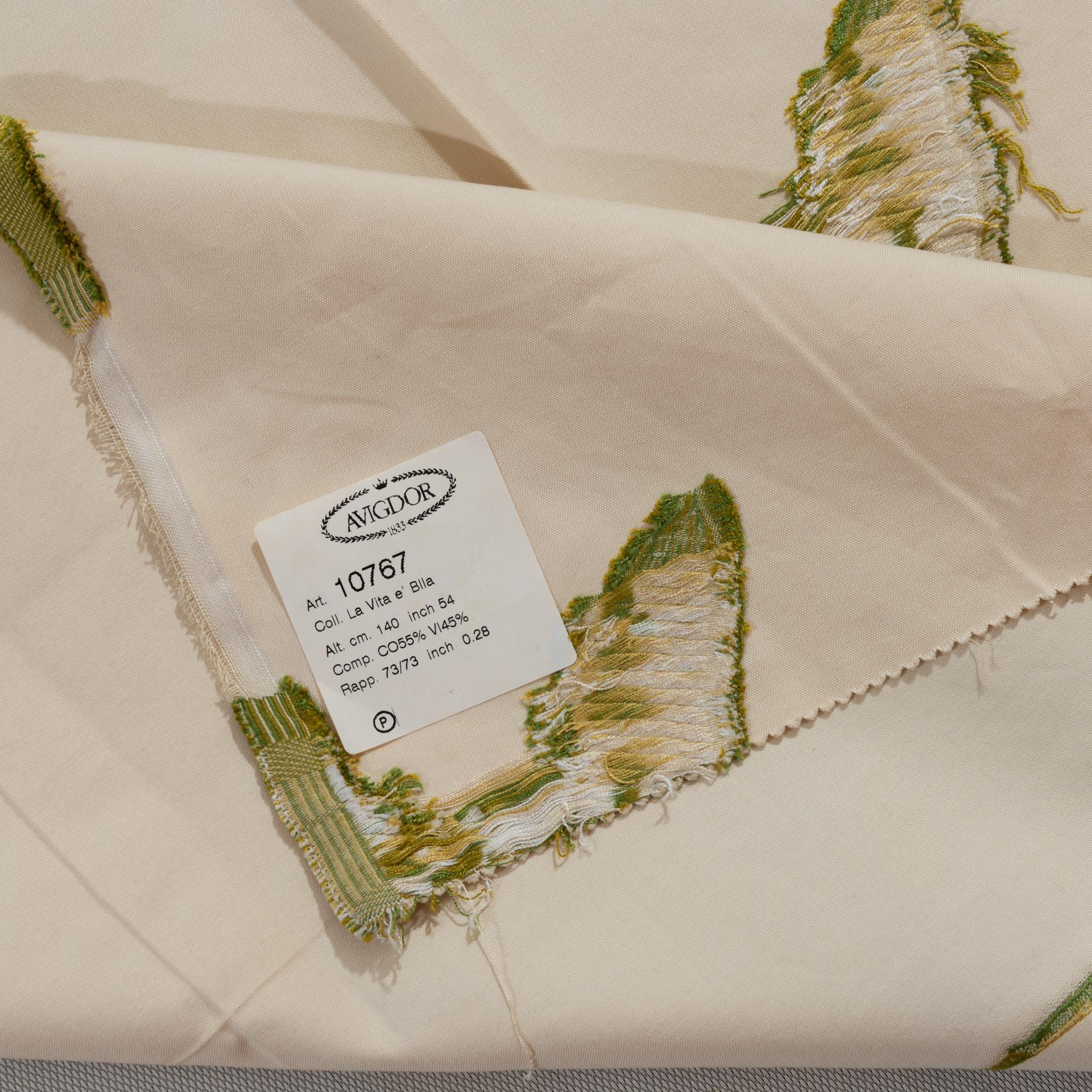 Machine-Made Fabric Lampas with Lilies of The Valley For Sale