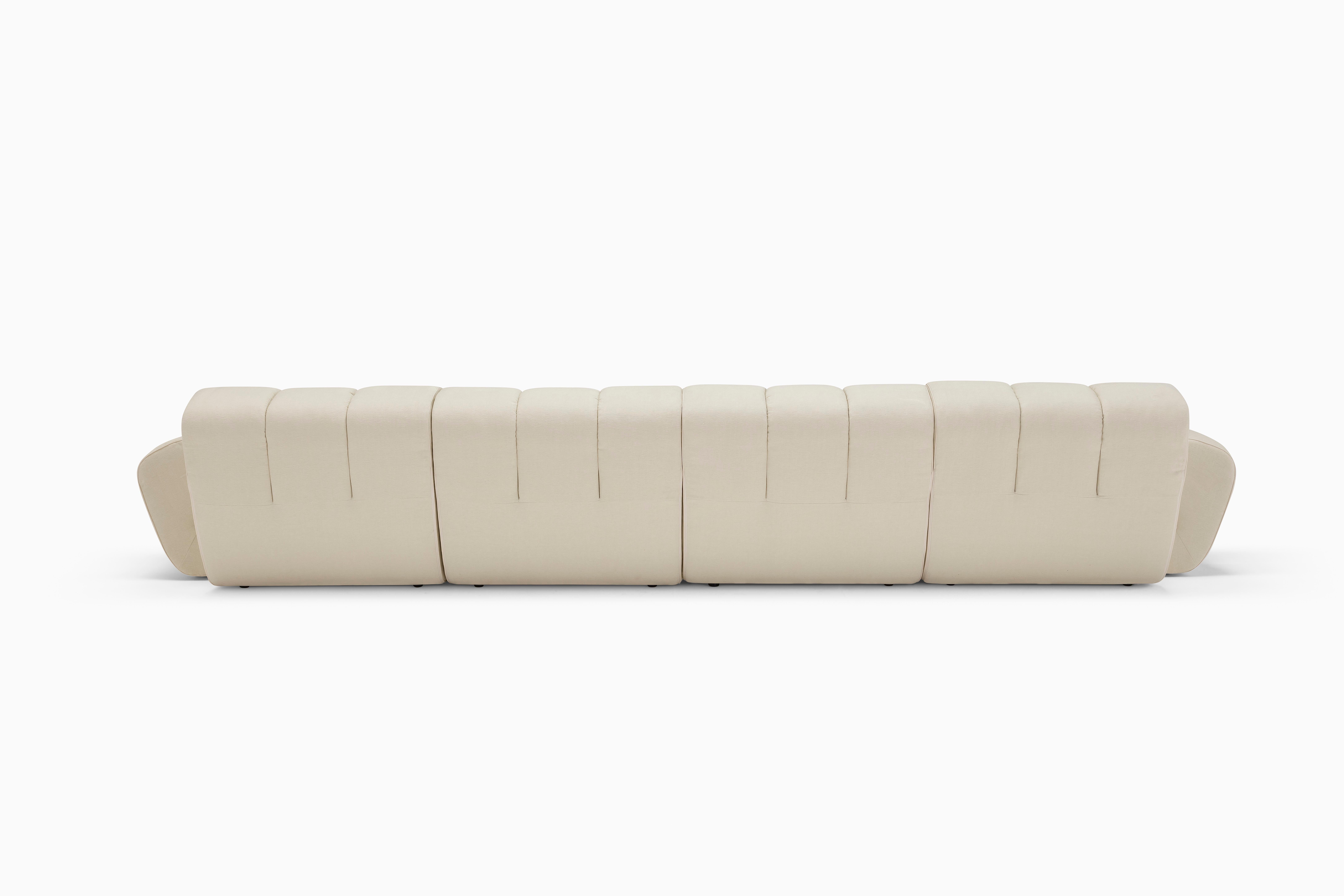 Italian Fabric Palmo Sofa Composition by Amura Lab For Sale
