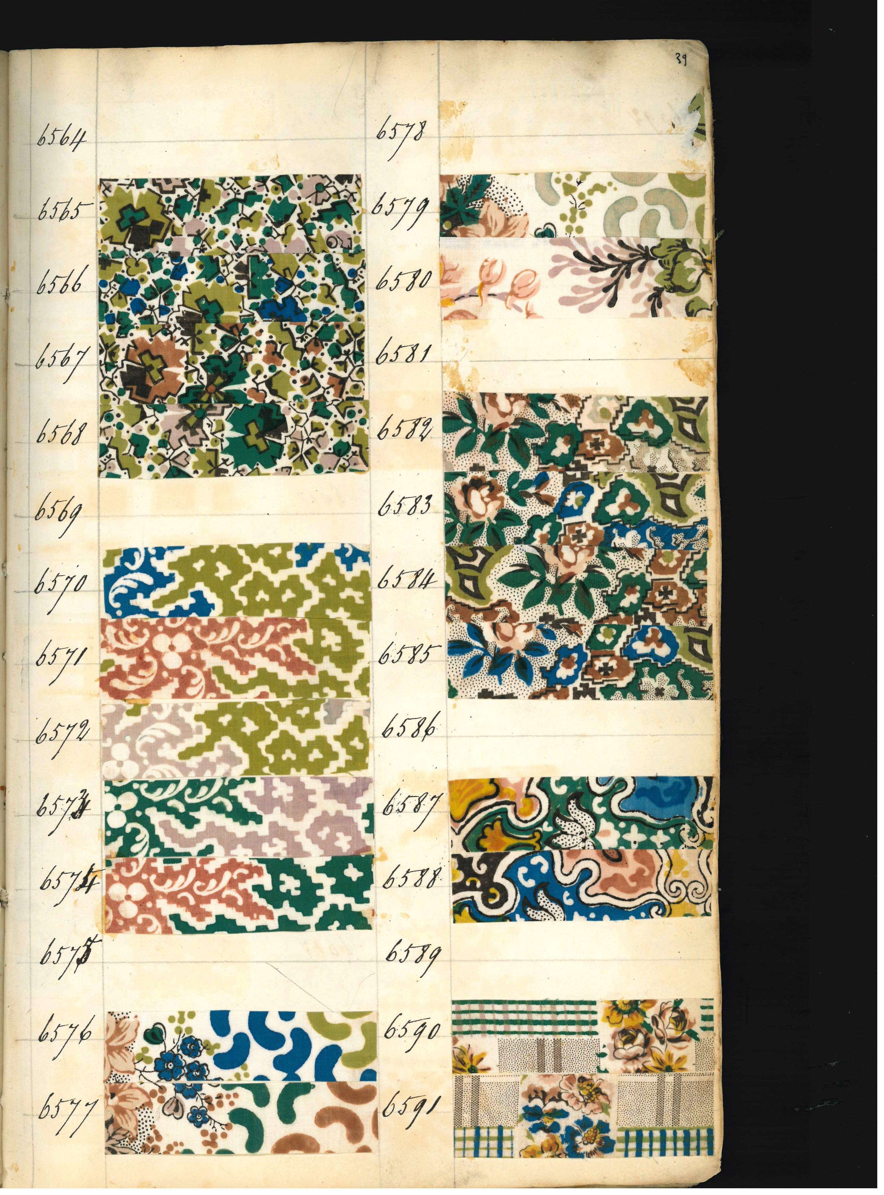 Fabric Sample Book Dated 1835 from Dollfus Mieg Et Compagnie For Sale ...