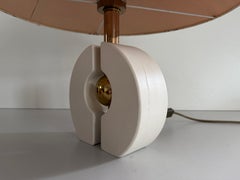 Fabric Shade and Wood Table Lamp by Schröder & Co. Leuchten, 1960s, Germany