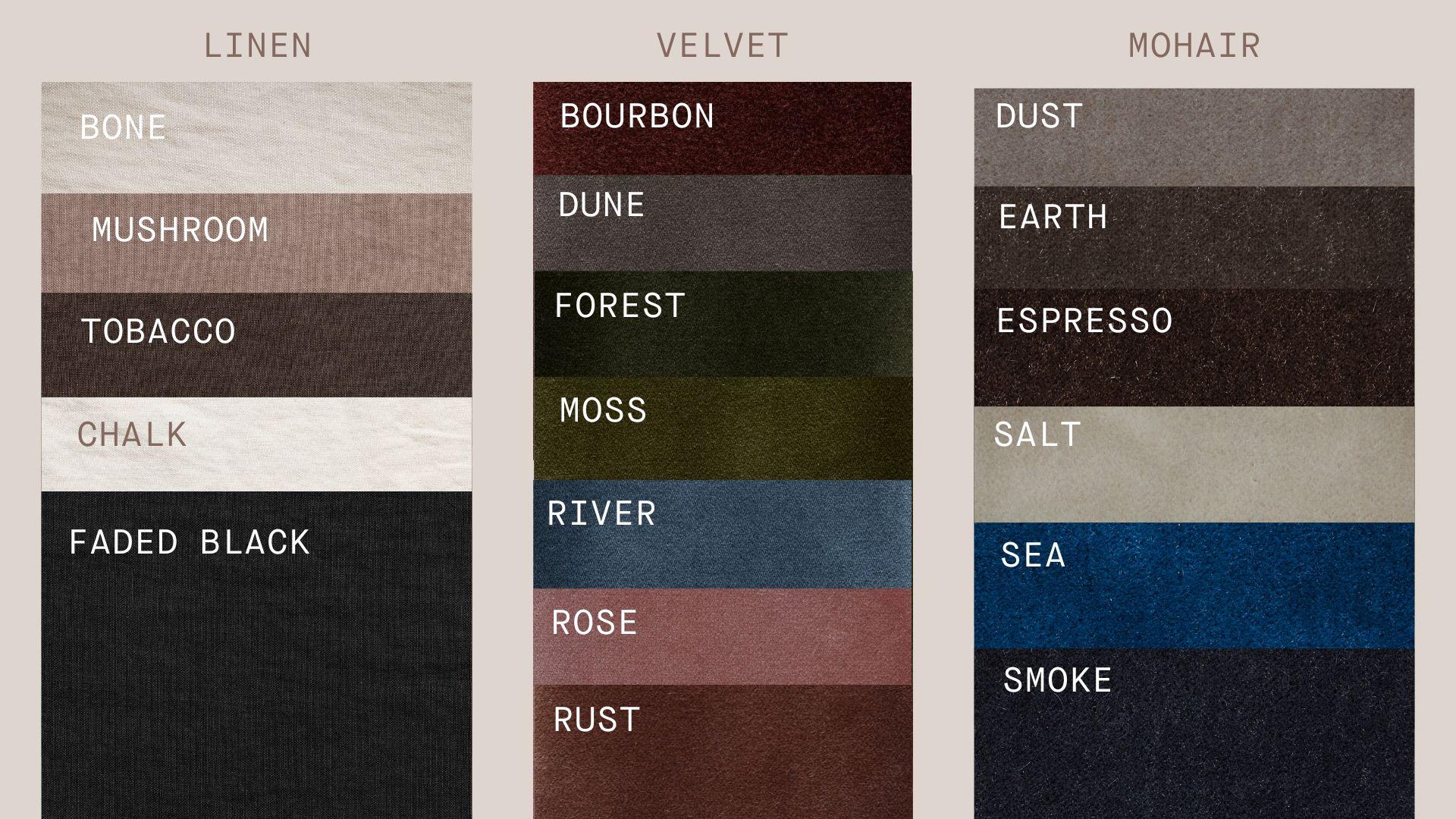Stoffmuster - GS Full Fabric Collection - Leinen, Samt, Mohair im Angebot 16