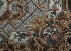 Fabric Tapestry with Artistic Rug Design Upholstered Panel on Demand