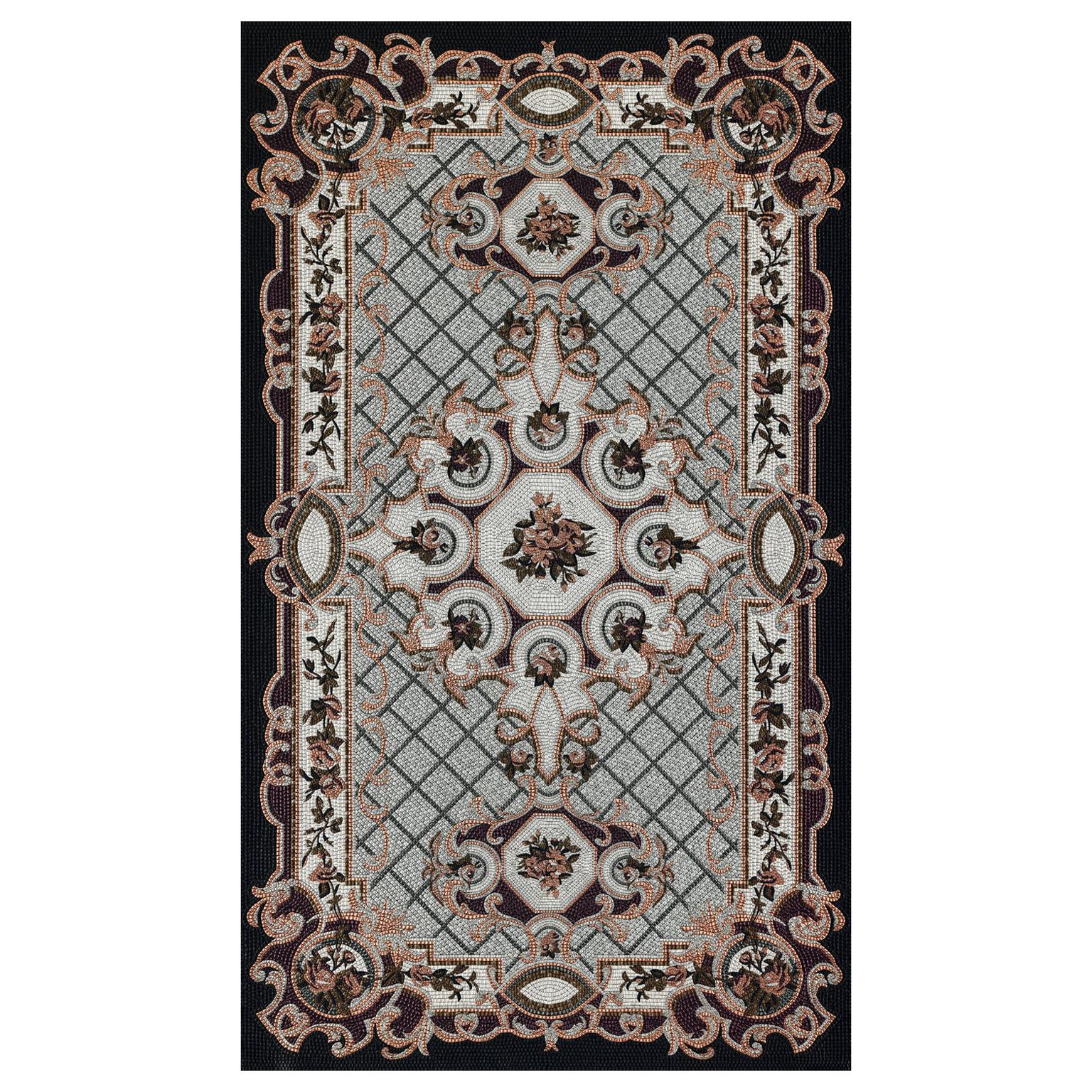 Fabric Tapestry with Artistic Rug Design Upholstered Panel on Demand For Sale