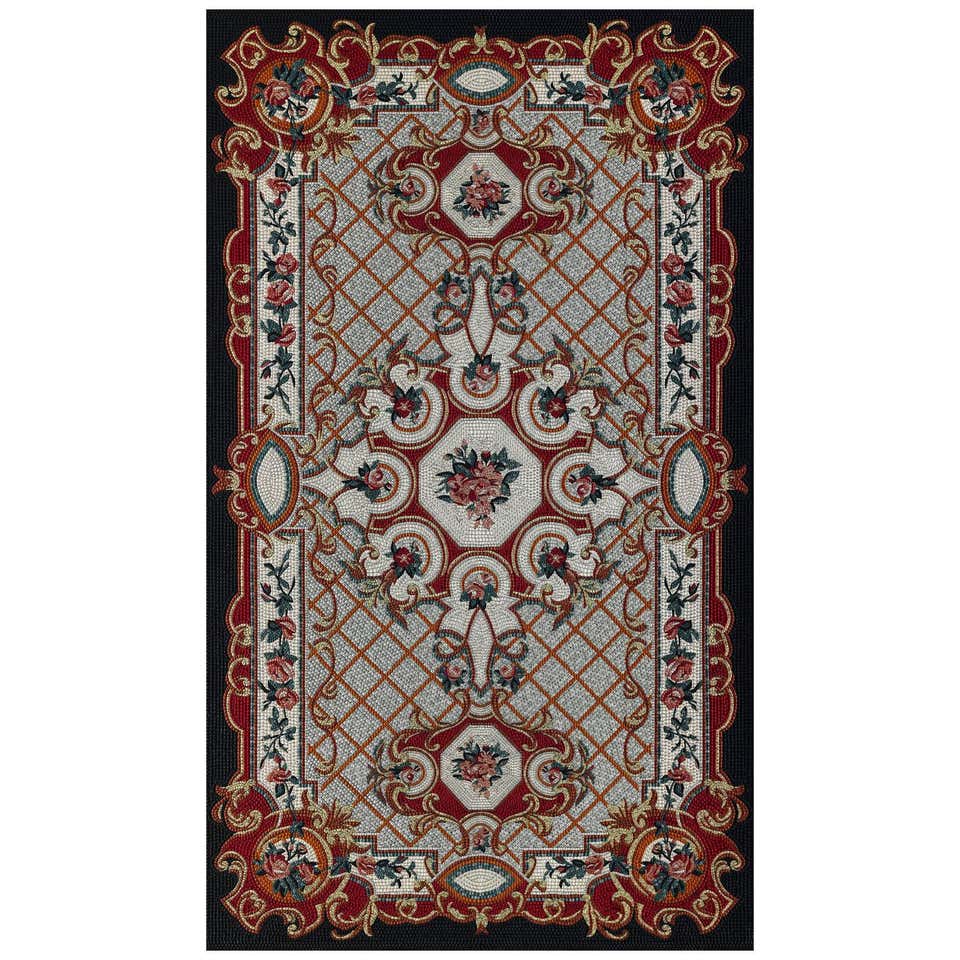 Fabric Tapestry with Artistic Rug Design Upholstered Panel on Demand ...
