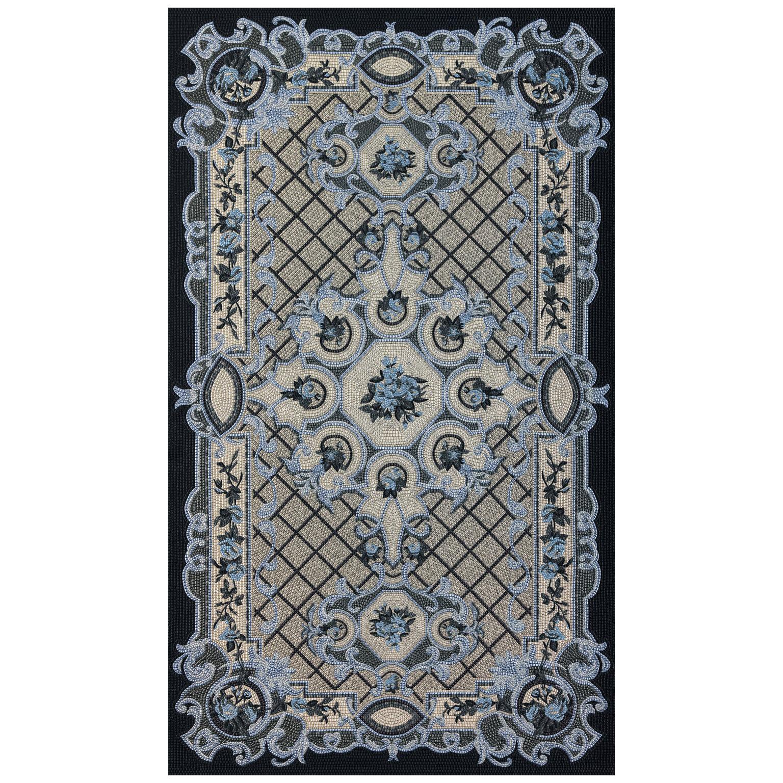 Fabric Tapestry with Artistic Rug Design Upholstered Panel on Demand For Sale