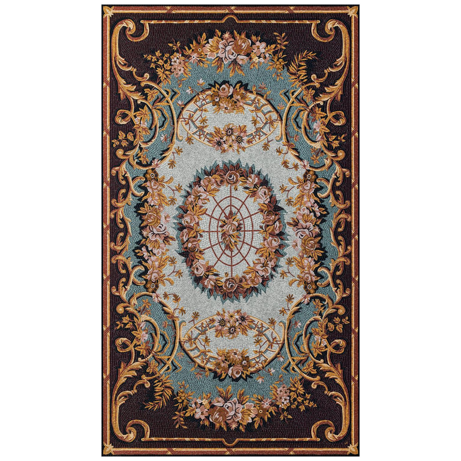 Fabric Tapestry with Artistic Rug Design Upholstered Panel on Demand