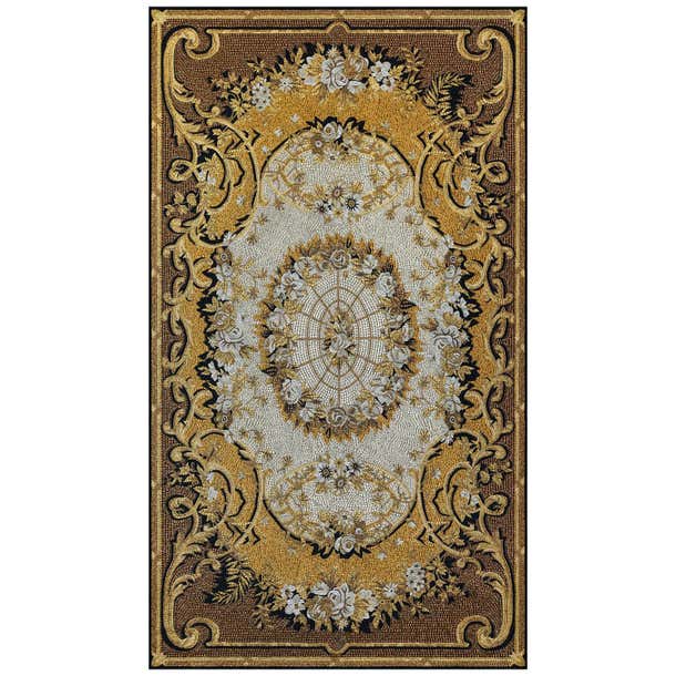 Fabric Tapestry with Artistic Rug Design Upholstered Panel on Demand ...