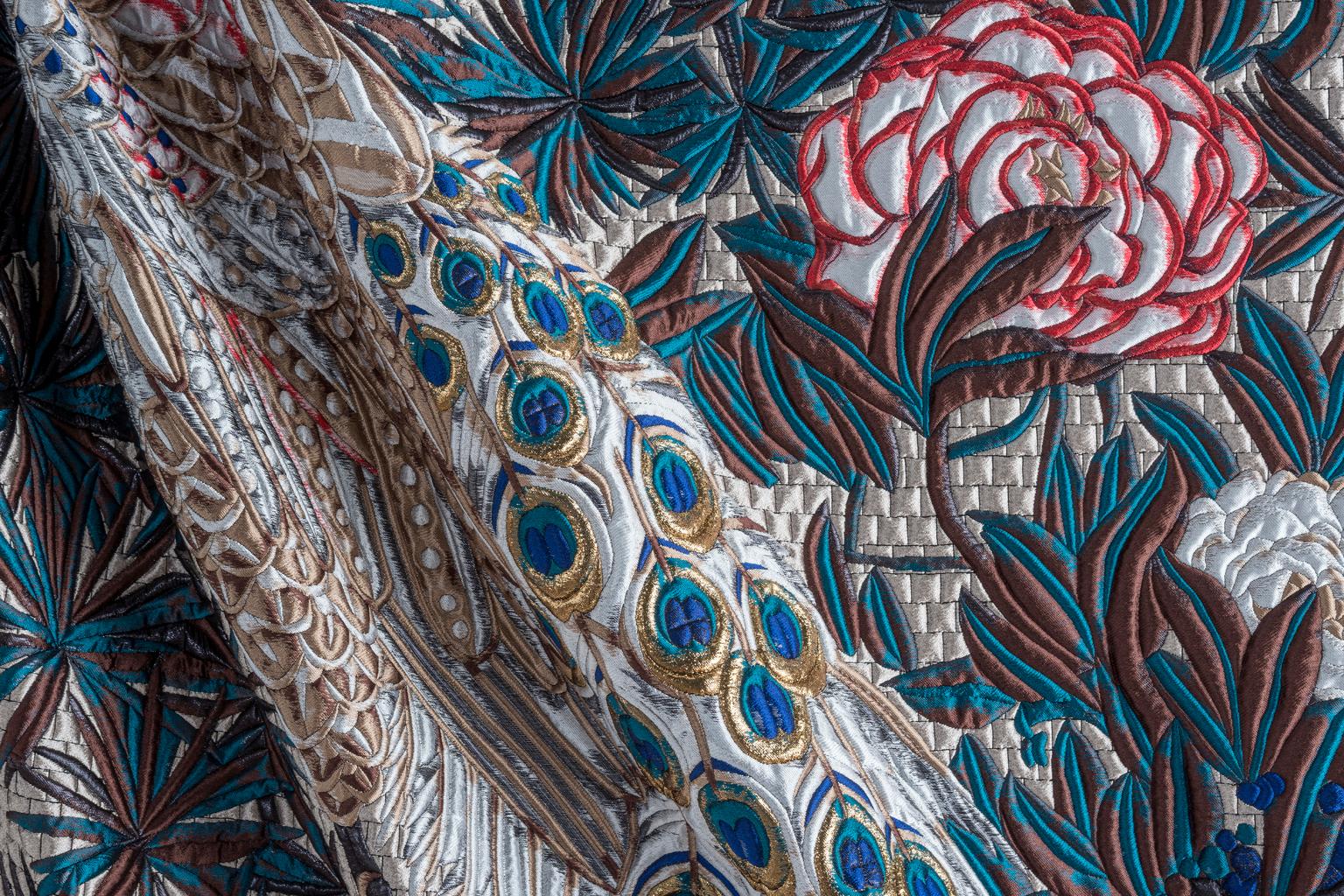 peacock tapestry fabric