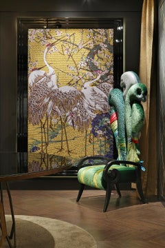 Fabric Tapestry with Tiger Design Upholstered Panel on Demand