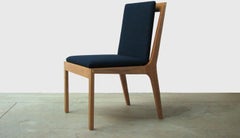 Modern Black Walnut Dining Chair with Upholstered Fabric