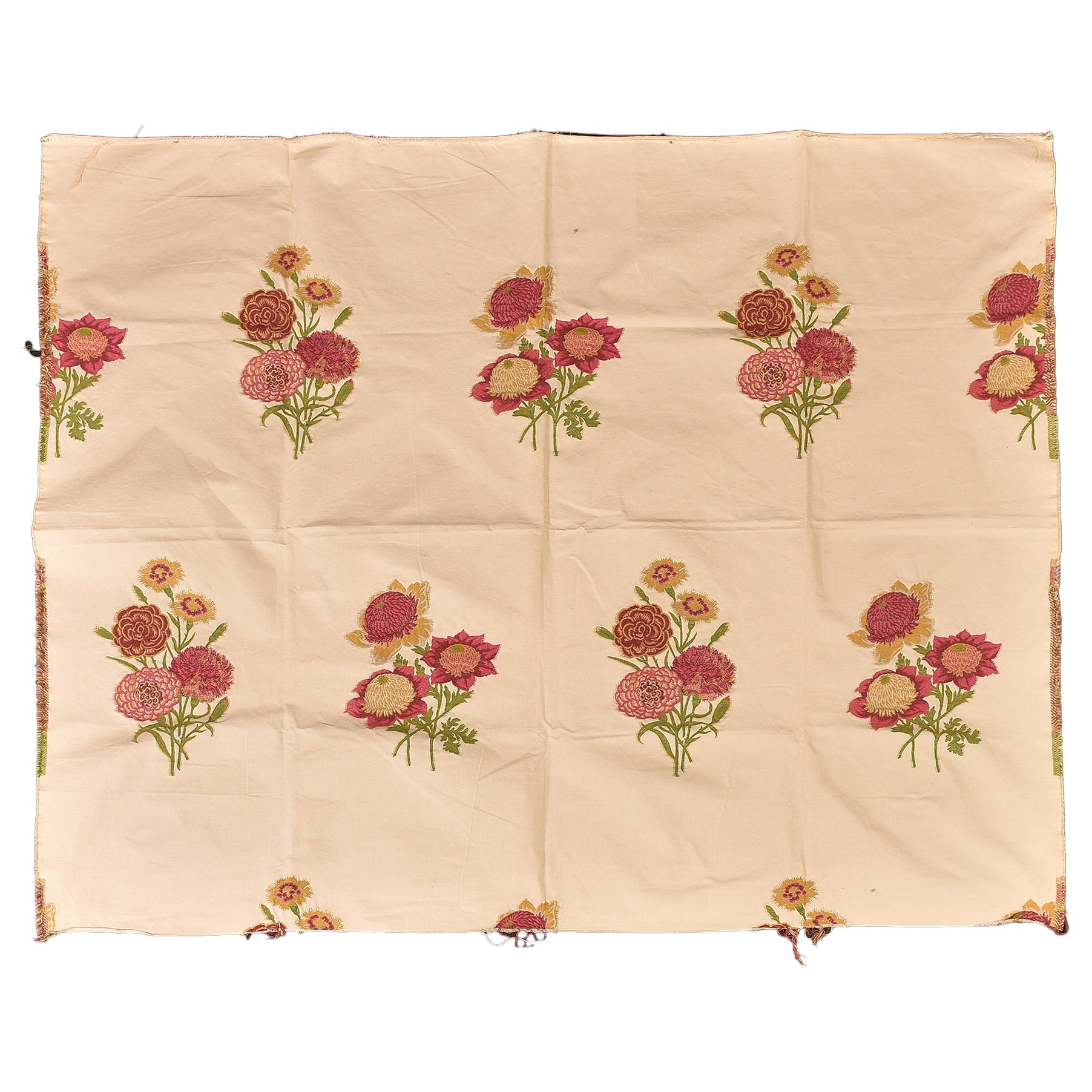 Stoff mit Blumen in Relief