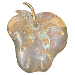 Vintage Fabrice Lucite Strawberry Brooch, 1980s