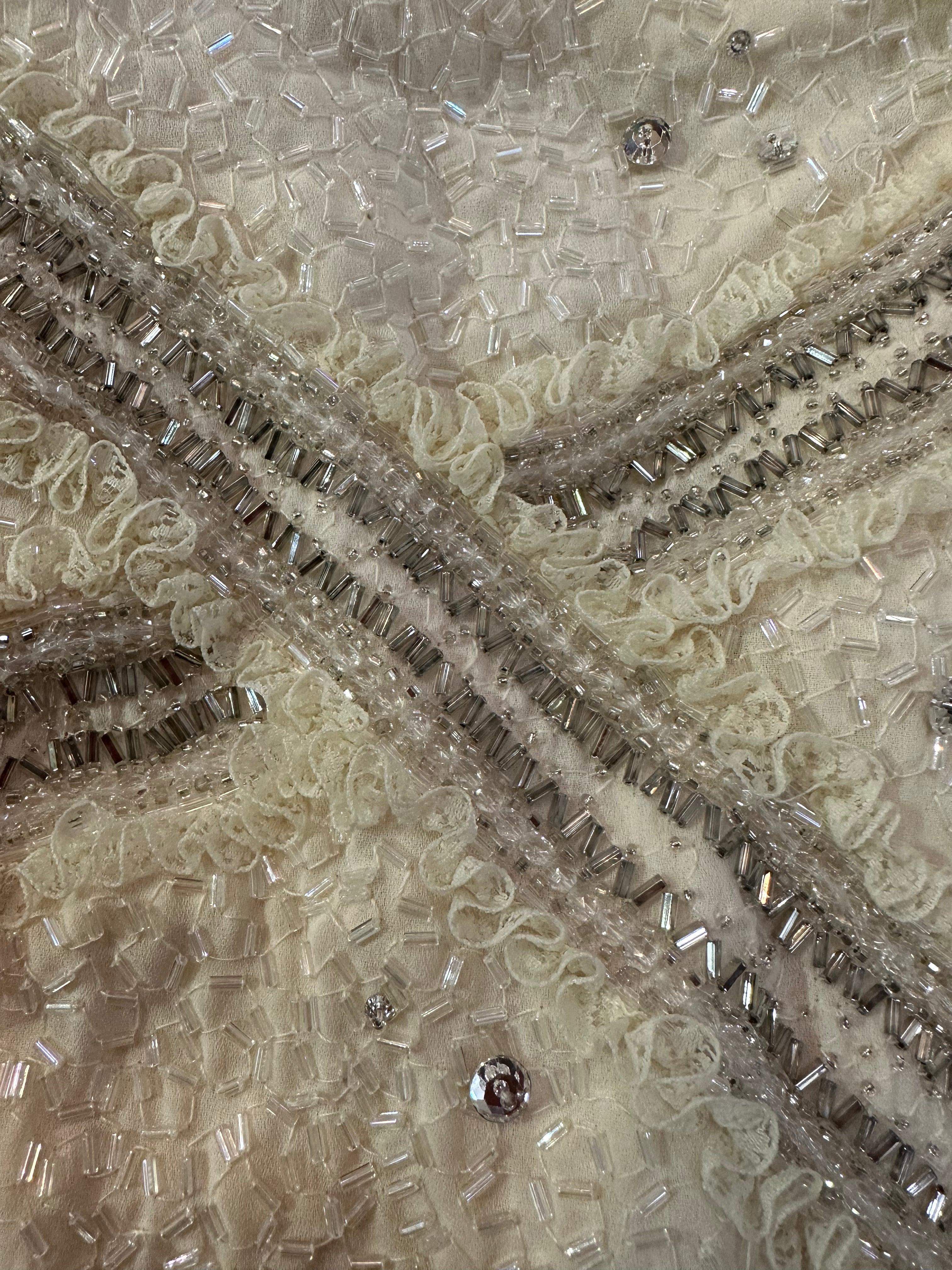 Fabrice Simon Vestido de cóctel blanco sin tirantes, años 80 en Excelente estado para la venta en Los Angeles, CA