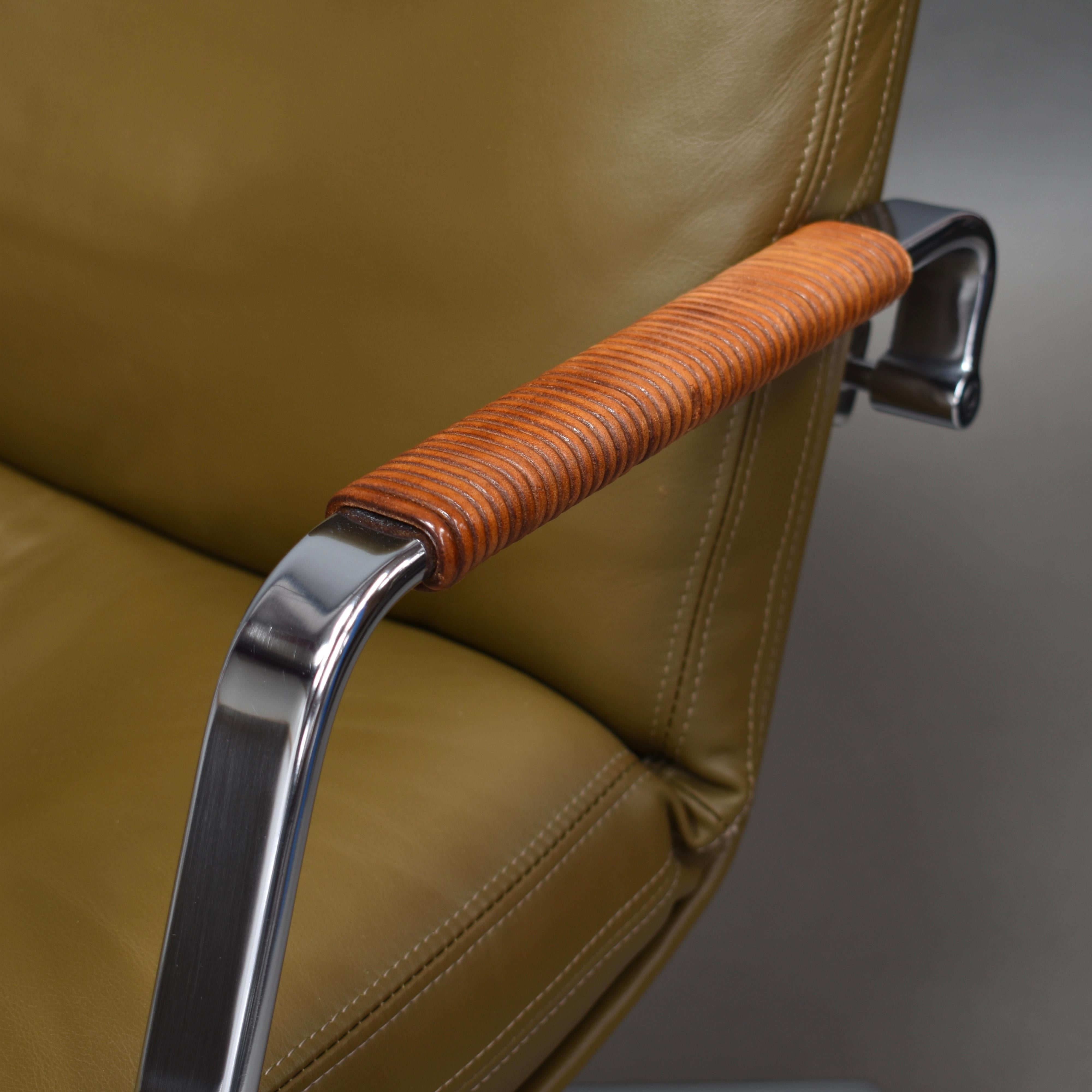 Fabricius and Kastholm FK86 for Kill International Leather Swivel Lounge Chairs 8