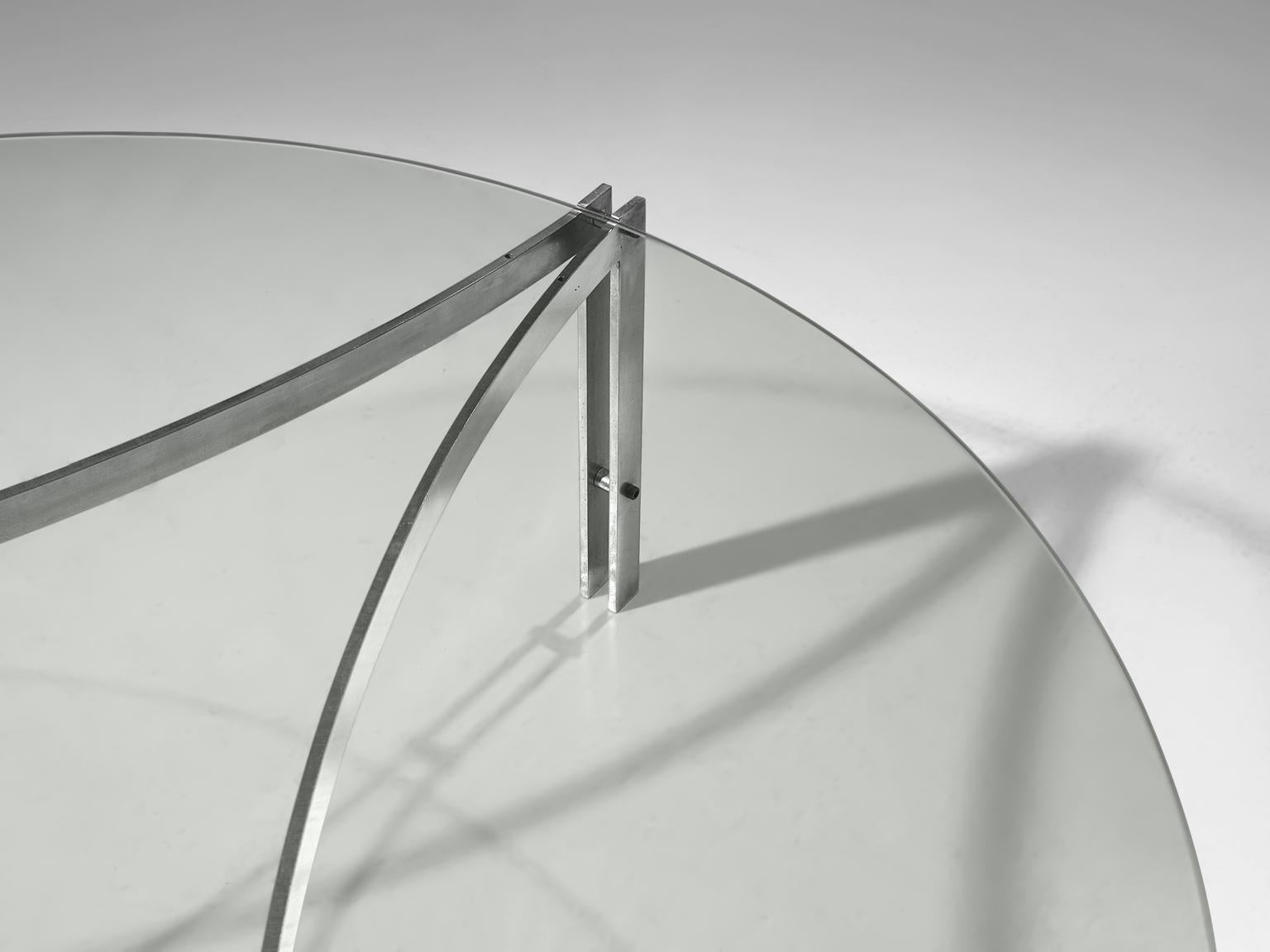 Mid-Century Modern Fabricius and Kastholm Inspired Scimitar Cocktail Table, Denmark, 1970s