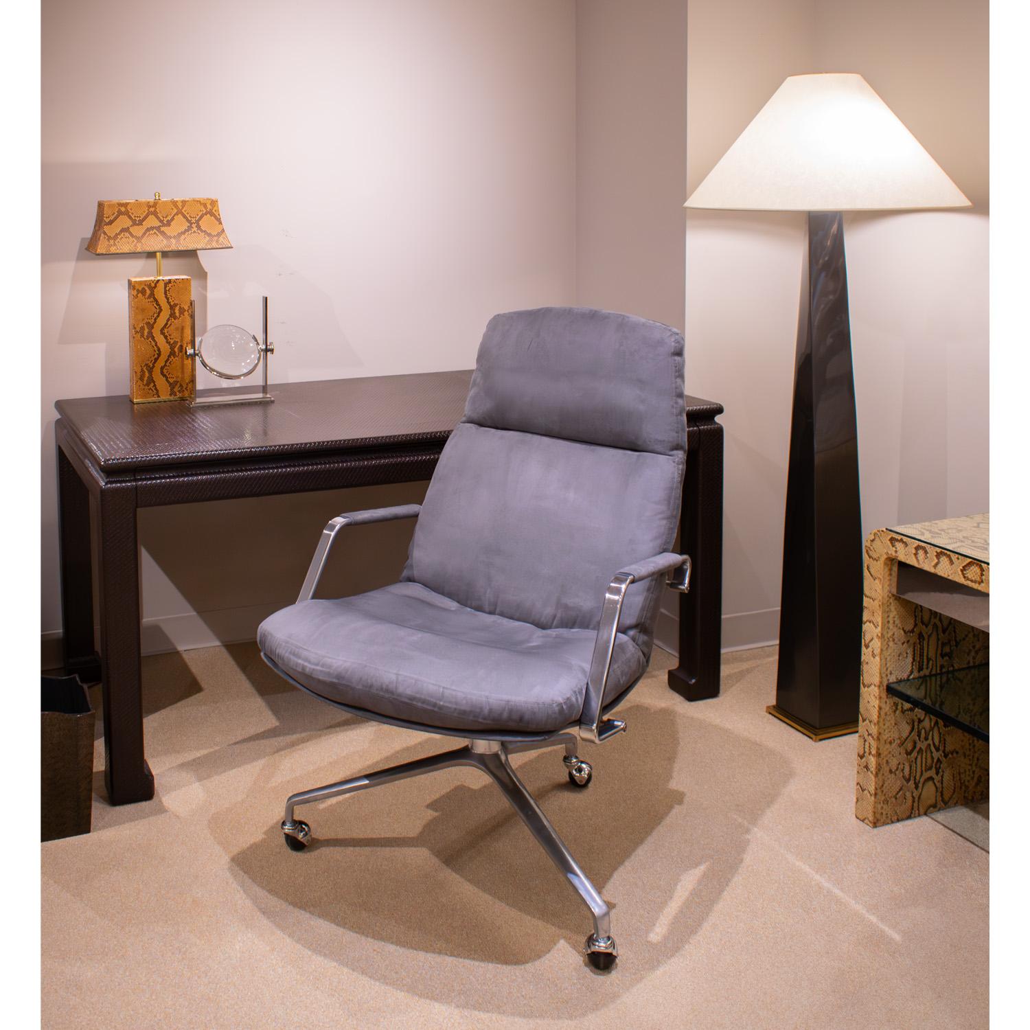 Stainless Steel Fabricius and Kastholm Rare Desk Chair on Castors 1960s For Sale