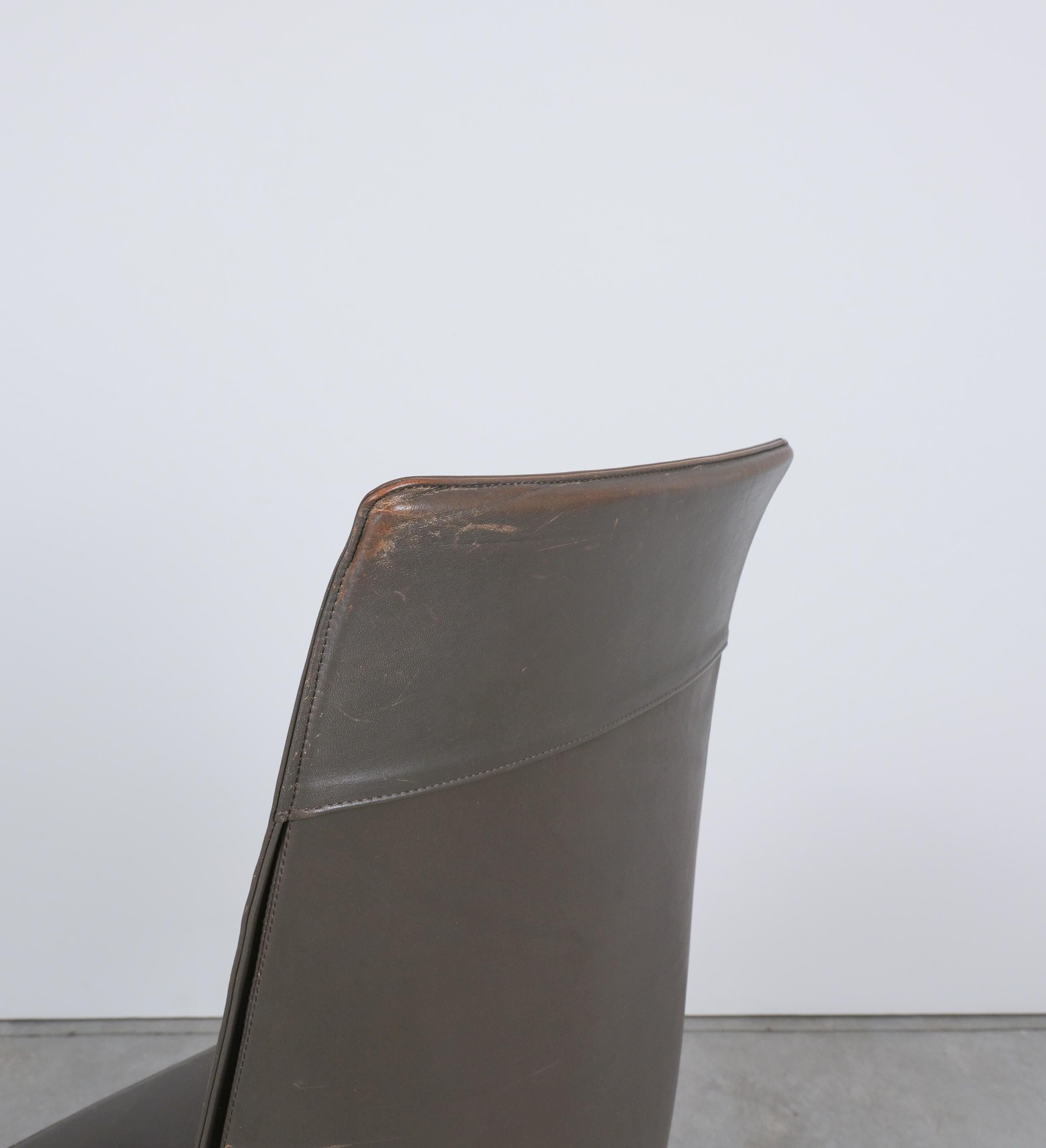 Fabricius und Kastholm Tarmac Schreibtischstuhl mit hoher Rückenlehne und Drehfuß FK 6725, 1964 (Aluminium) im Angebot