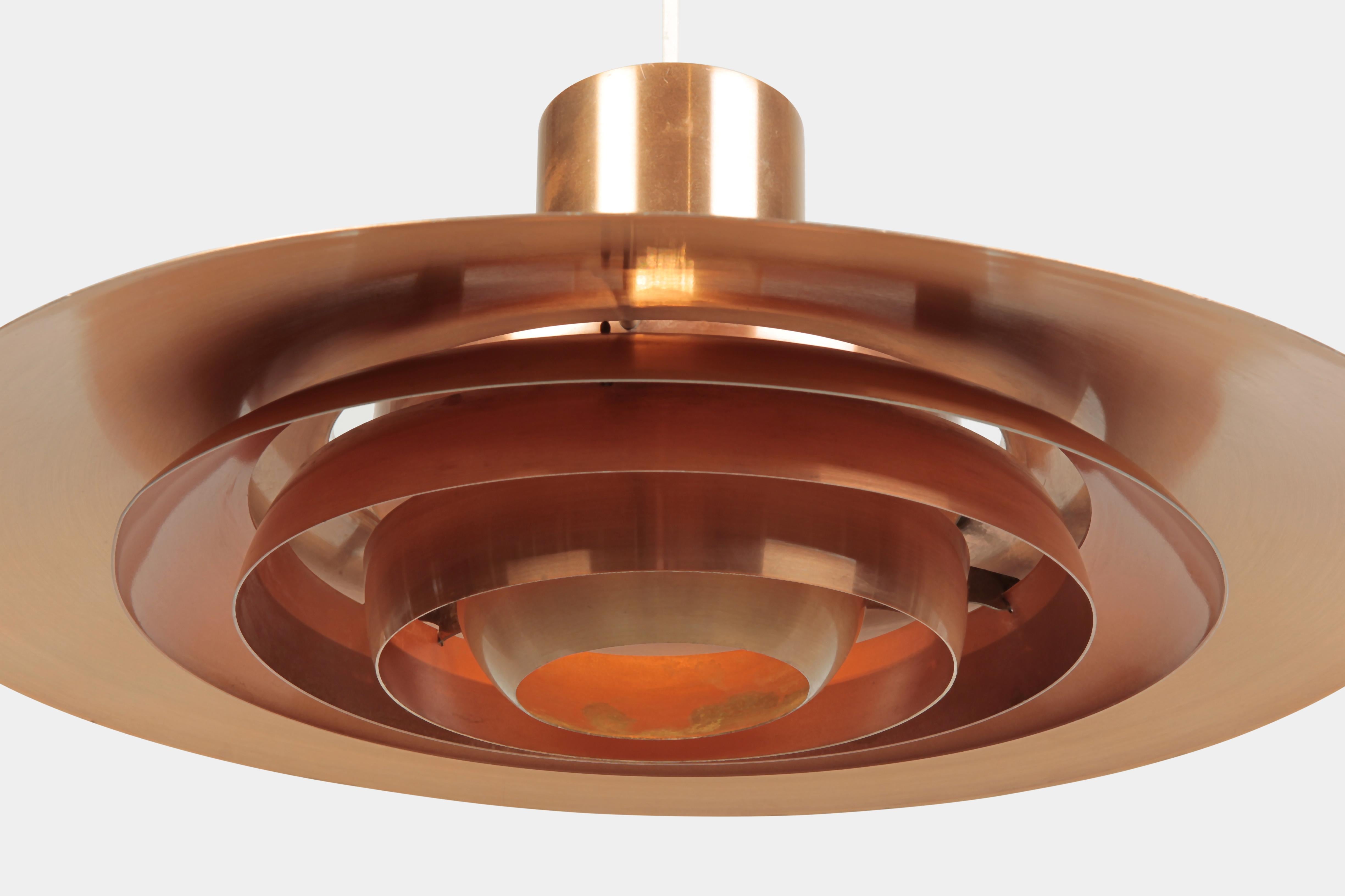 Fabricius & Kastholm Ceiling Lamp Copper P 376 In Good Condition For Sale In Basel, CH