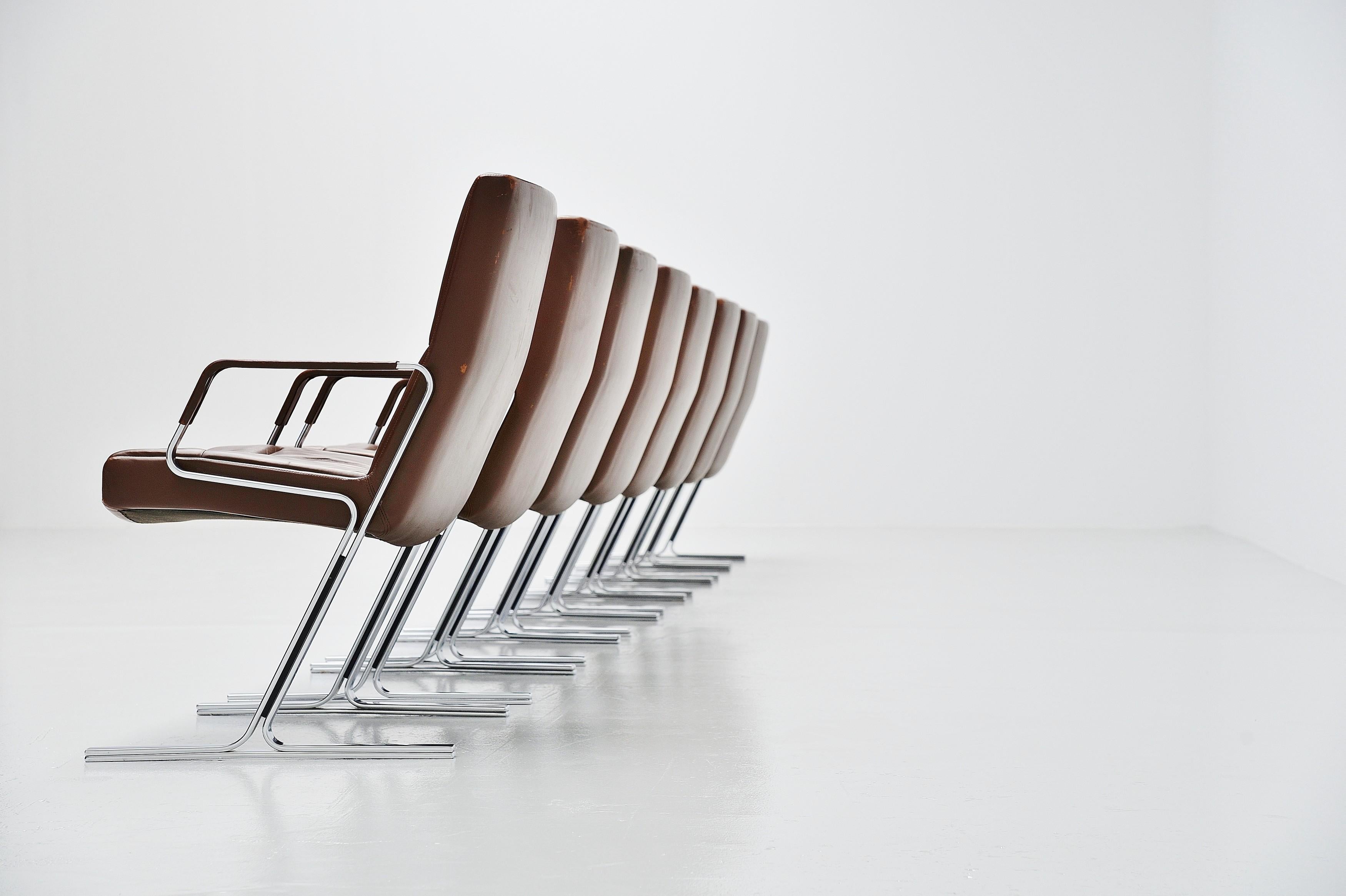 Danish Fabricius Kastholm FK711 Office Chairs Walter Knoll, Germany, 1971 For Sale