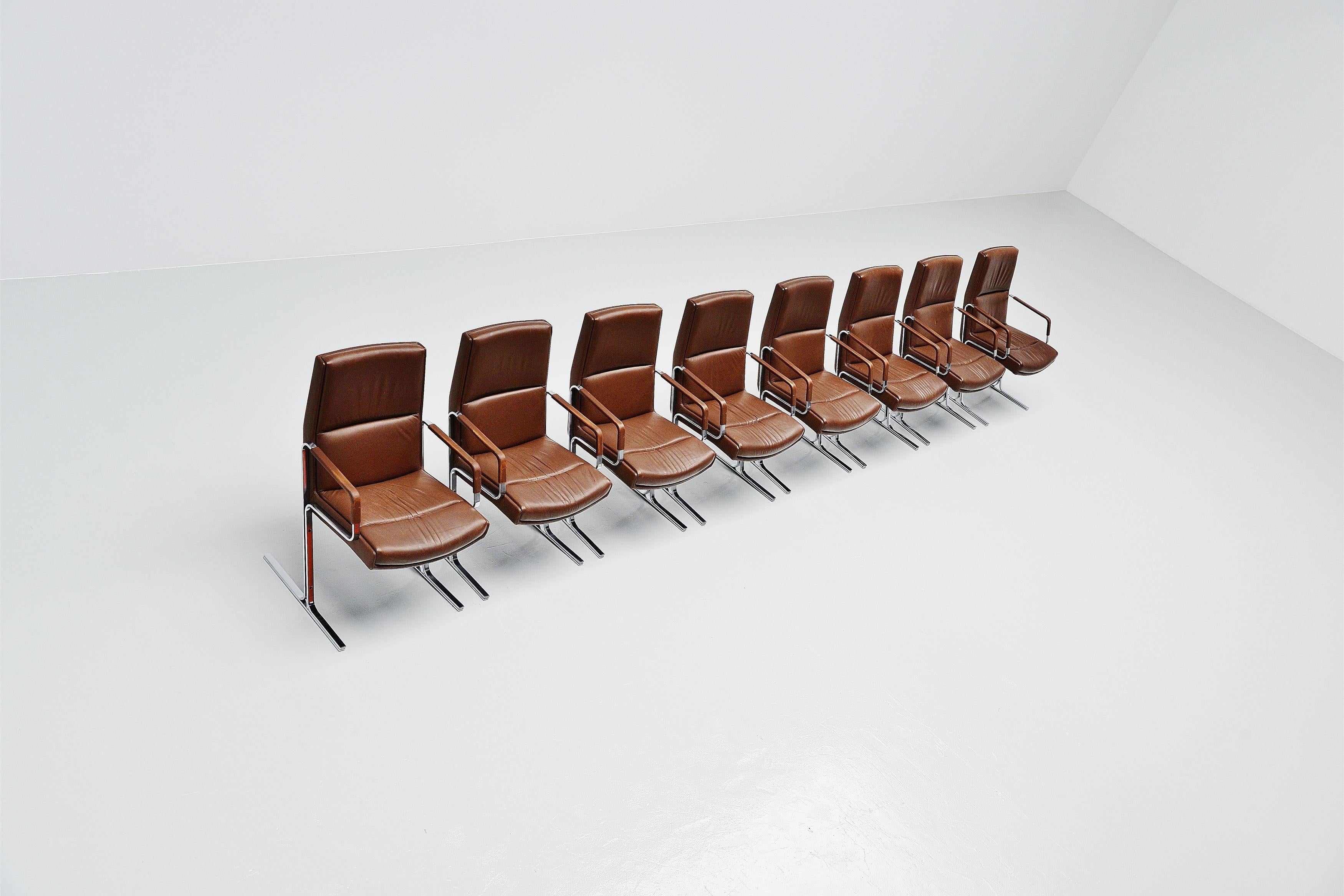 Fabricius Kastholm FK711 Office Chairs Walter Knoll, Germany, 1971 In Good Condition For Sale In Roosendaal, Noord Brabant