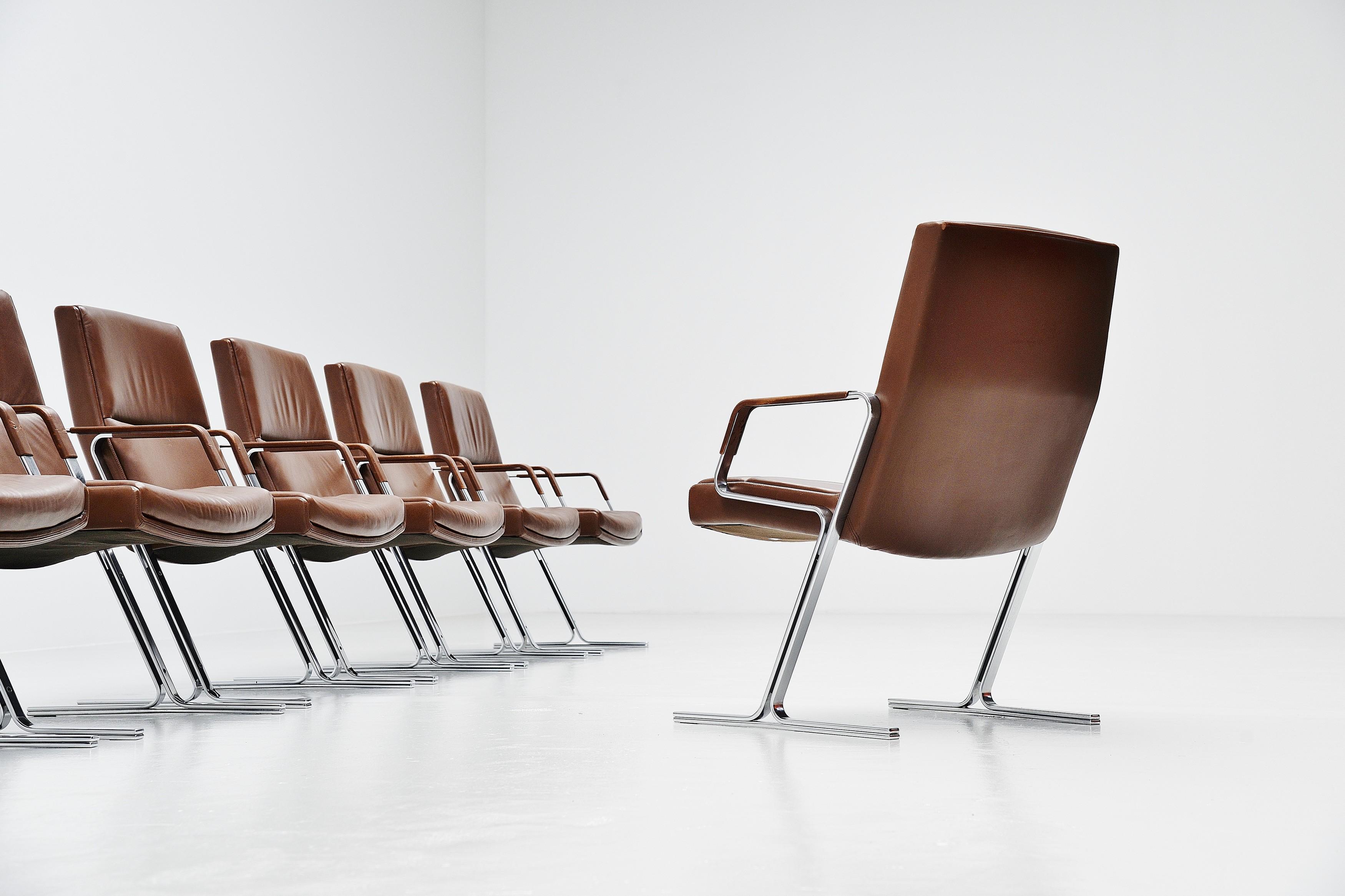 Late 20th Century Fabricius Kastholm FK711 Office Chairs Walter Knoll, Germany, 1971 For Sale