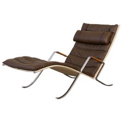 Fabricius & Kastholm FK87 “Grasshopper” Leather Chaise