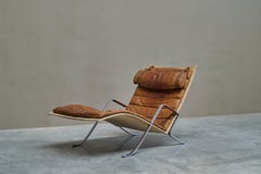 Fabricius & Kastholm FK87 ‘Grasshopper’ Lounge Chair in Cognac Leather 1960s