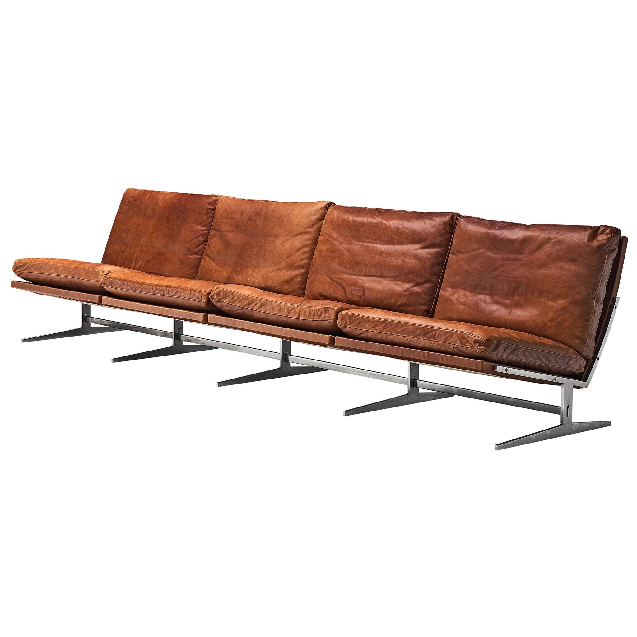 Fabricius & Kastholm Large BO561 Sofa in Cognac Leather