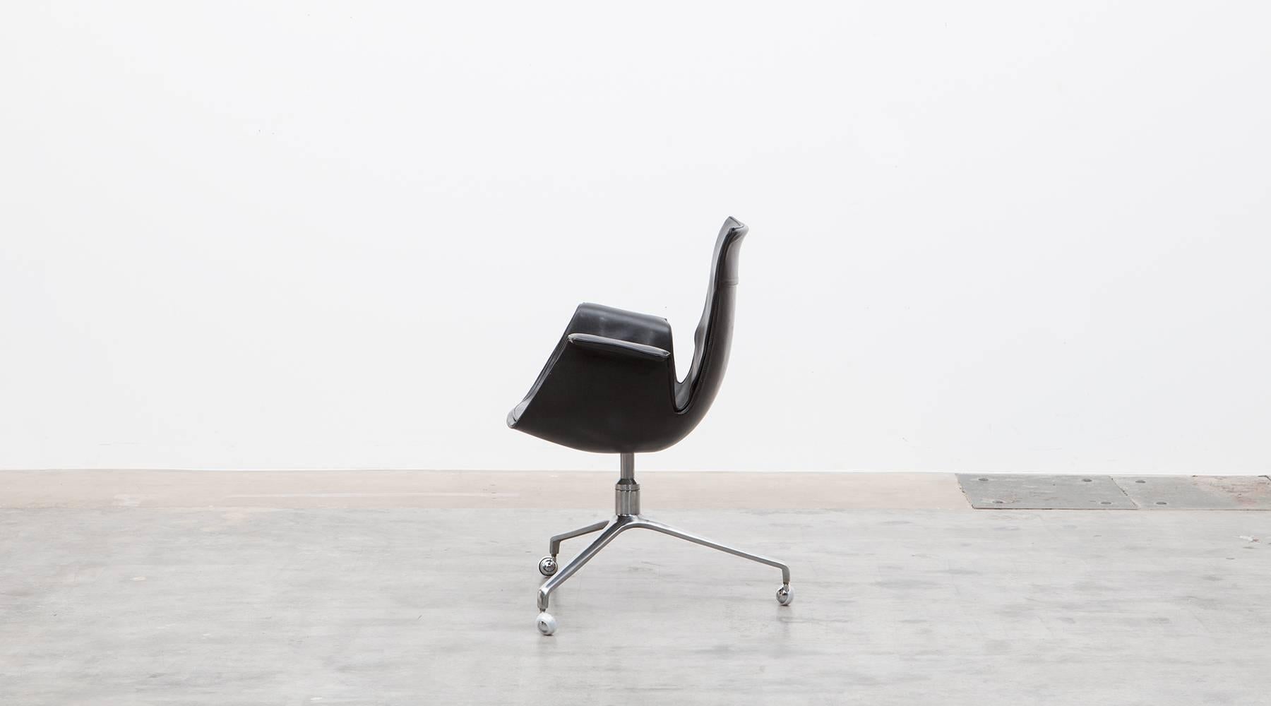 Mid-Century Modern Fabricius/Kastholm Leather Swivel Chair