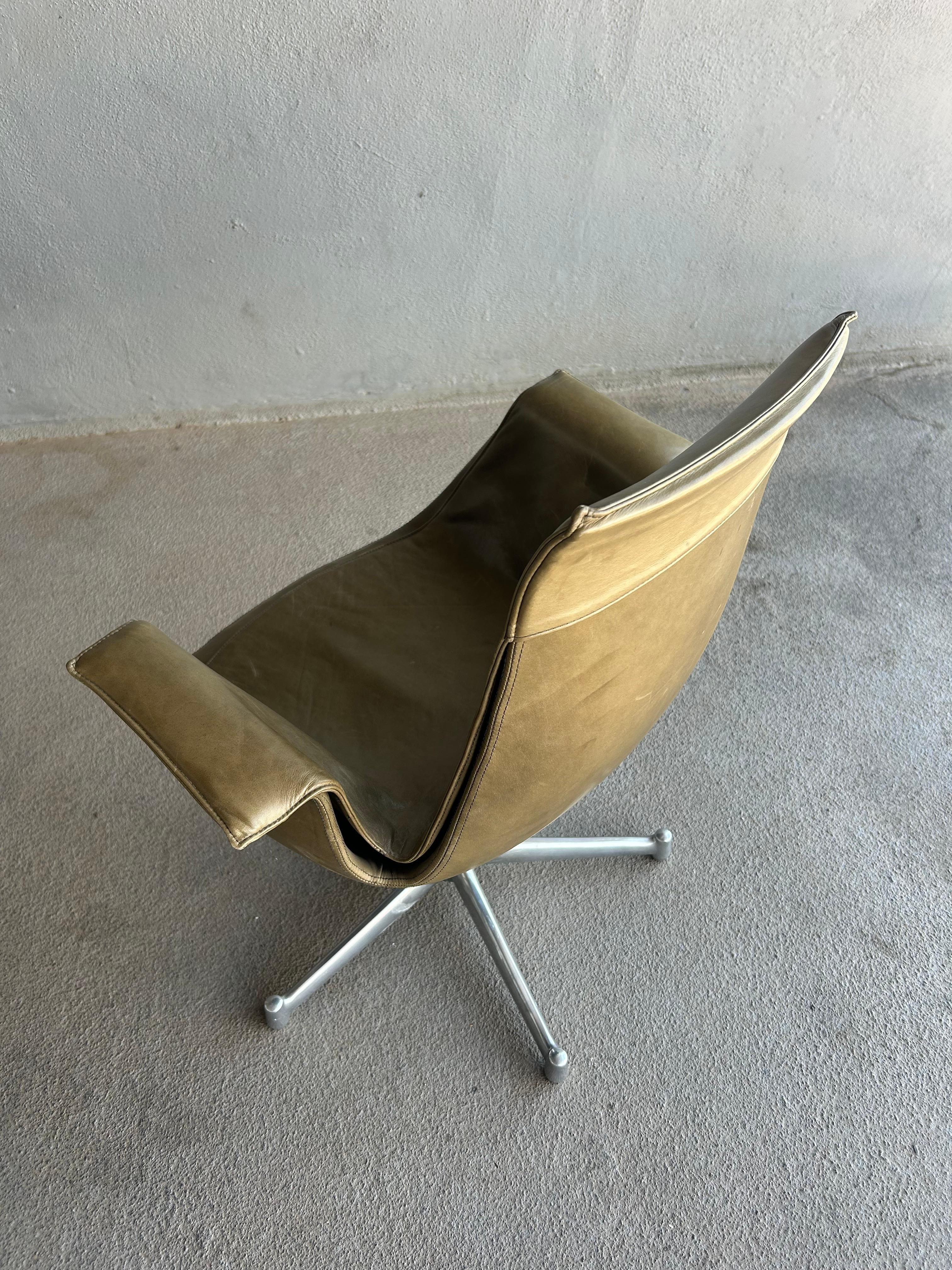 Fabricius Kastholm Silla Tulipán de Piel Danés en venta