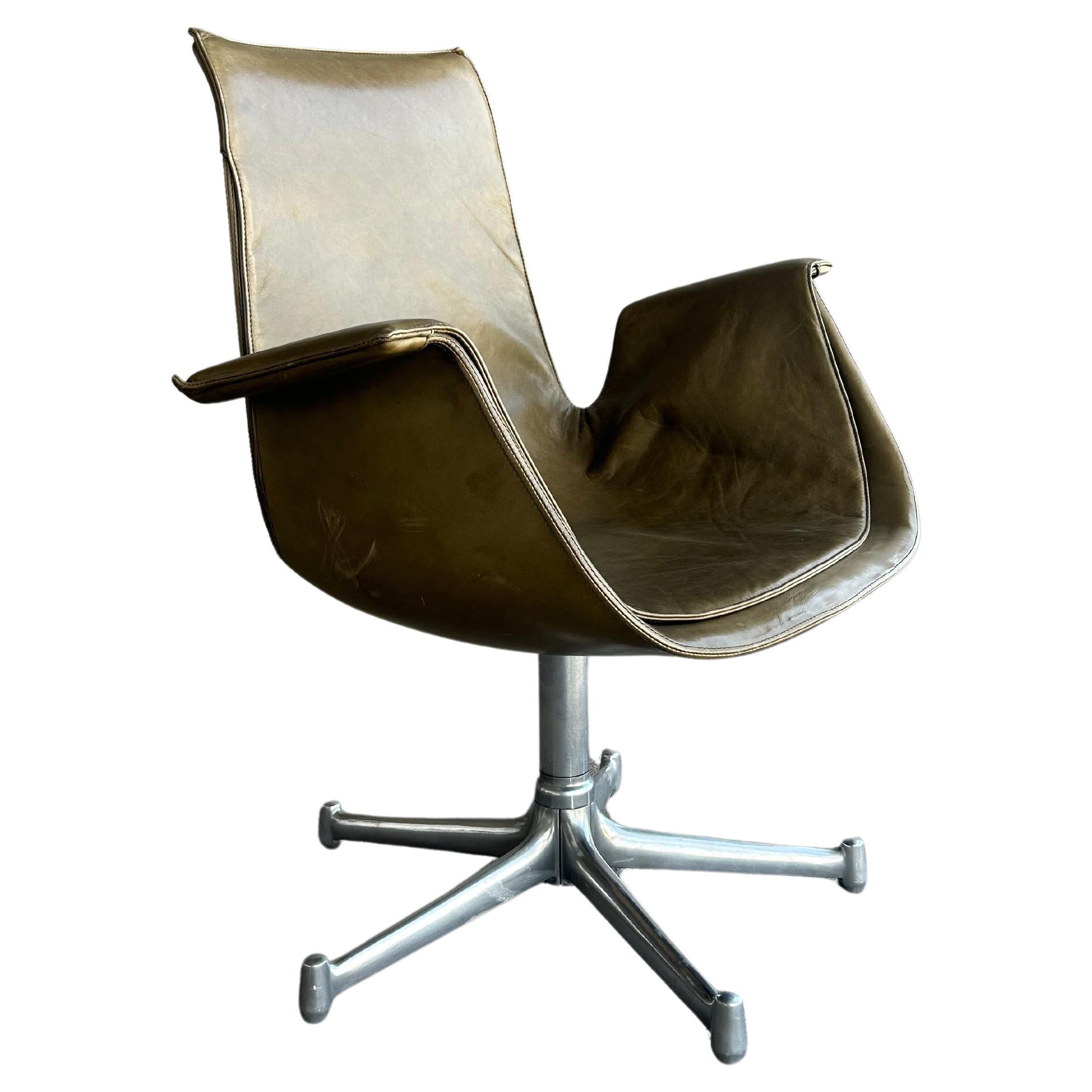 Fabricius Kastholm Leather Tulip Chair