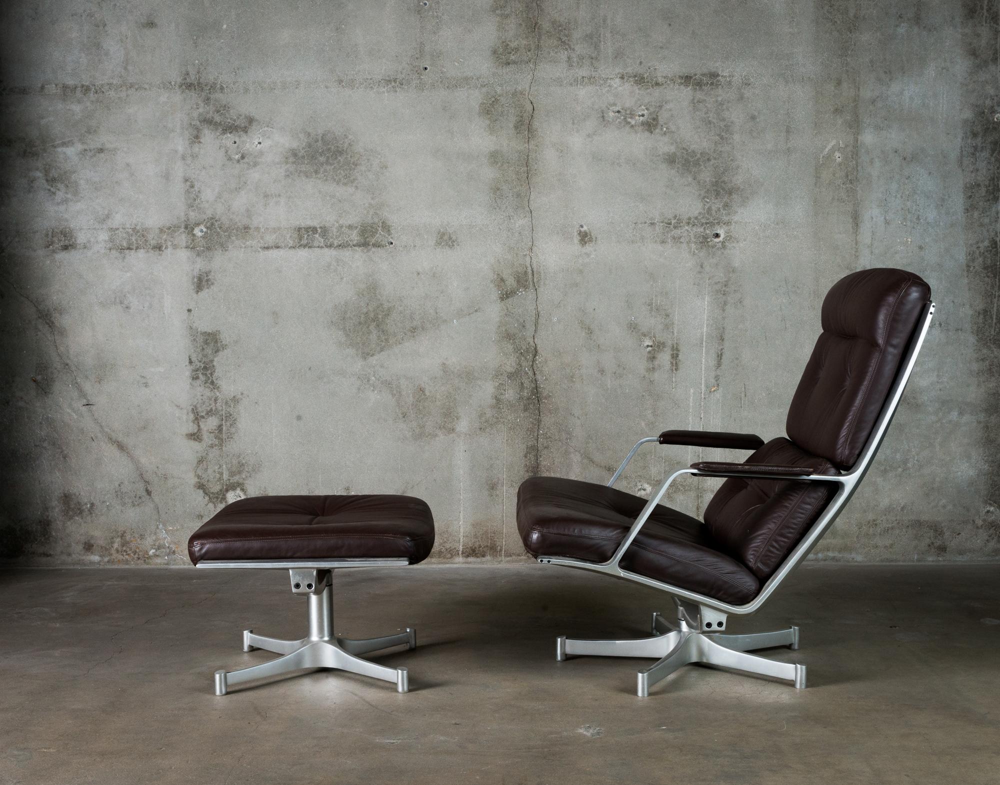 Danish Fabricius & Kastholm Lounge Chair with Ottoman For Sale