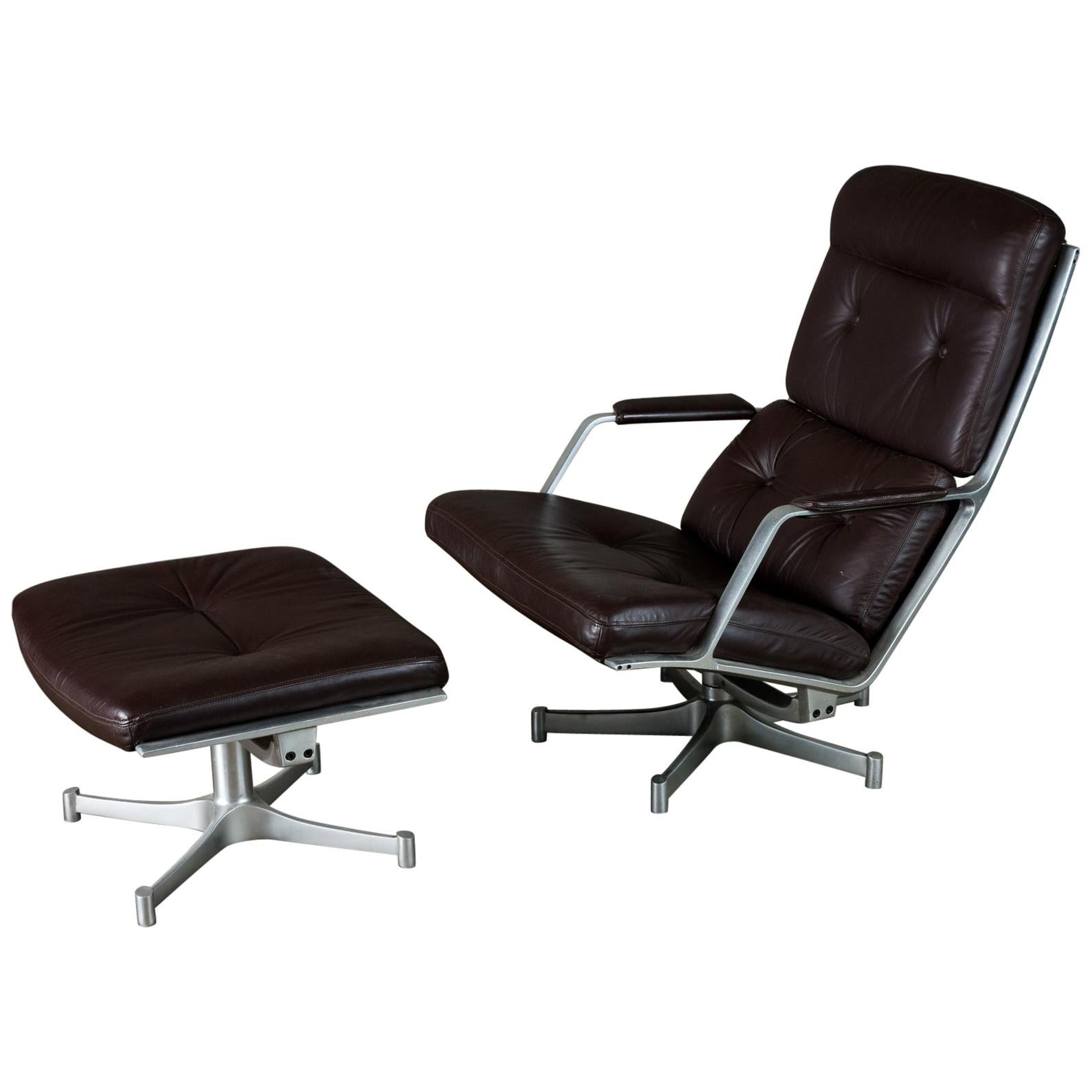 Fabricius & Kastholm Lounge Chair with Ottoman For Sale